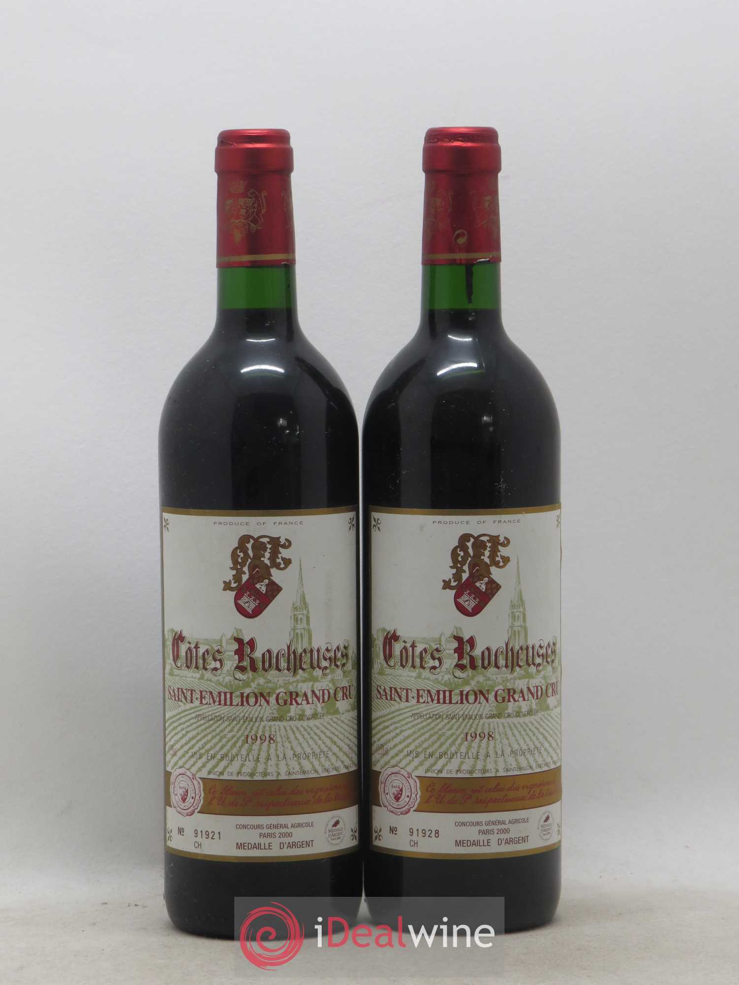 Saint-Émilion Grand Cru Côtes Rocheuses 1998 - Lot de 2 bouteilles - 0