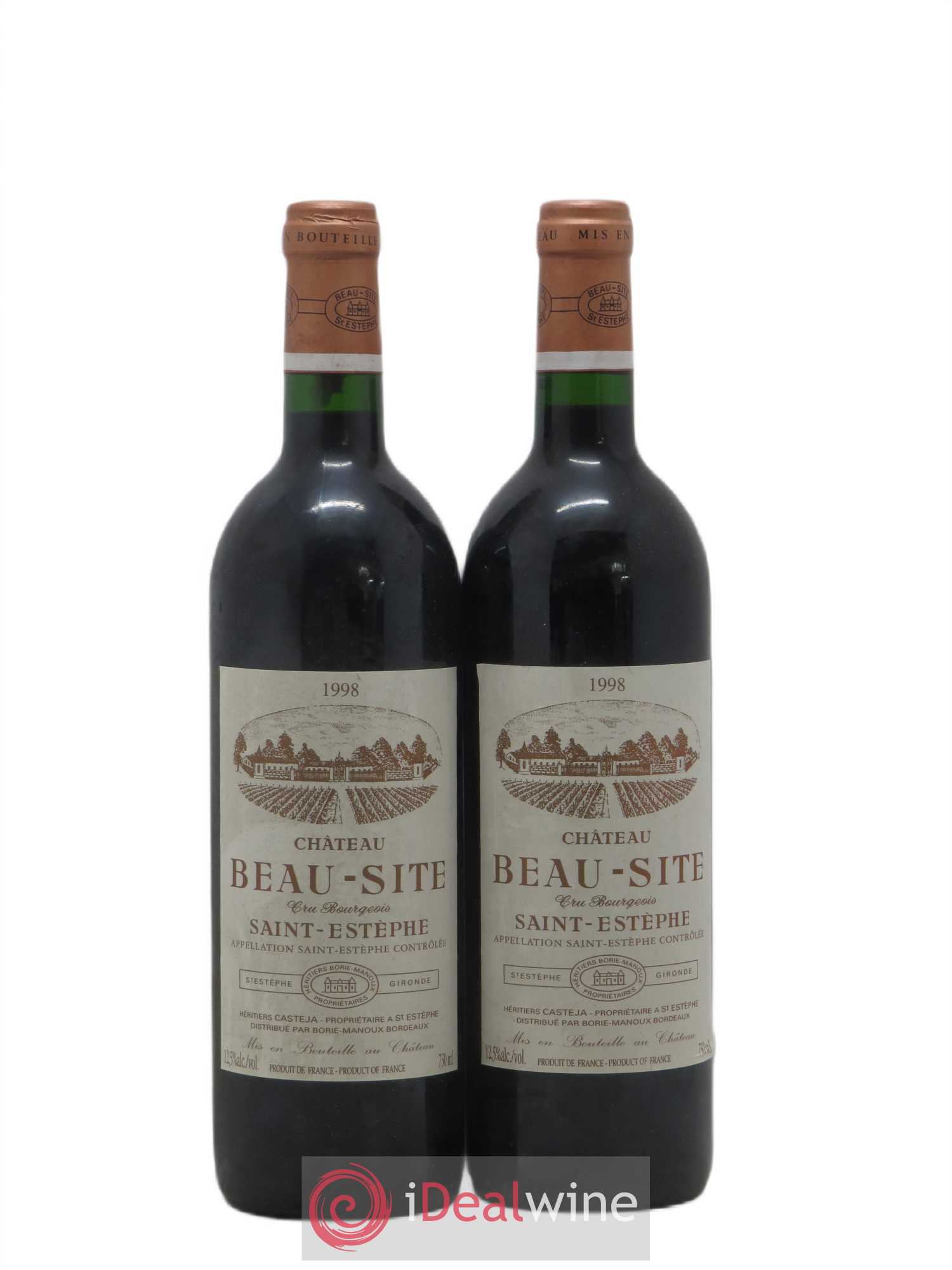 Château Beau Site Cru Bourgeois 1998 - Lot de 2 bouteilles - 0