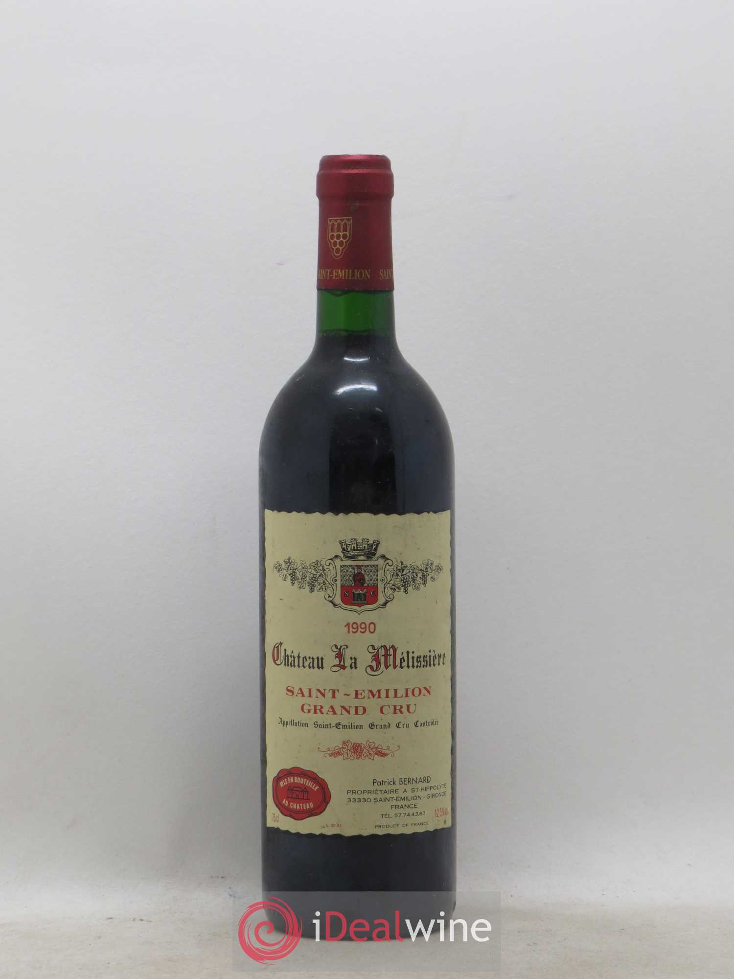 Saint-Émilion Grand Cru Château La Mélissière 1990 - Posten von 1 Flasche - 0