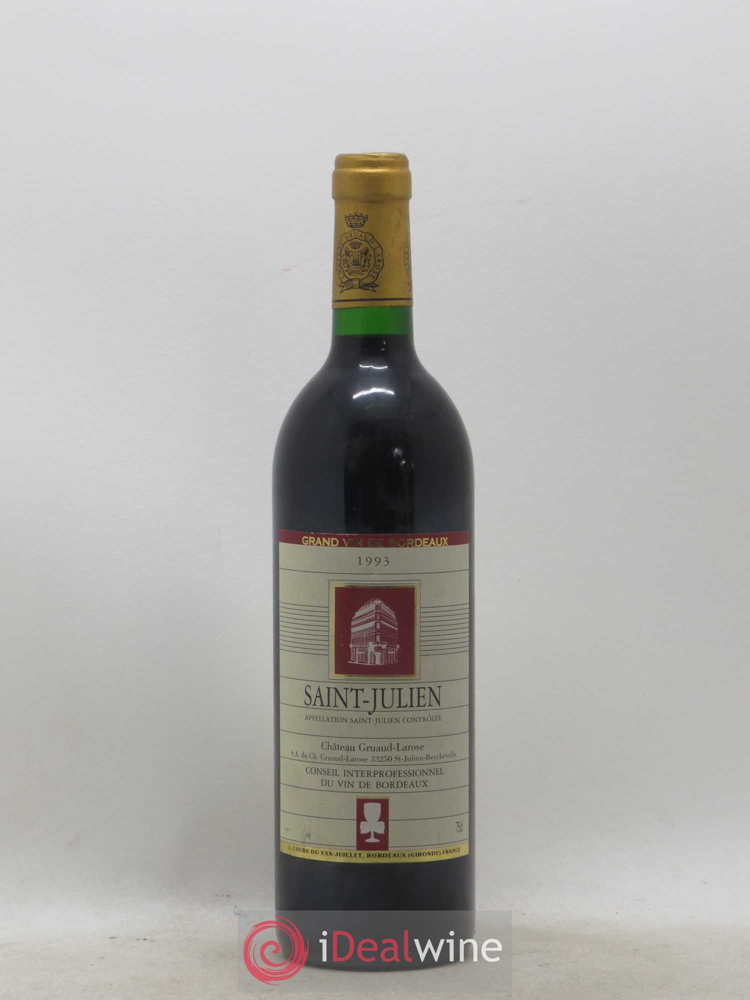 Château Gruaud Larose 2ème Grand Cru Classé 1993 - Lot de 1 bouteille - 0