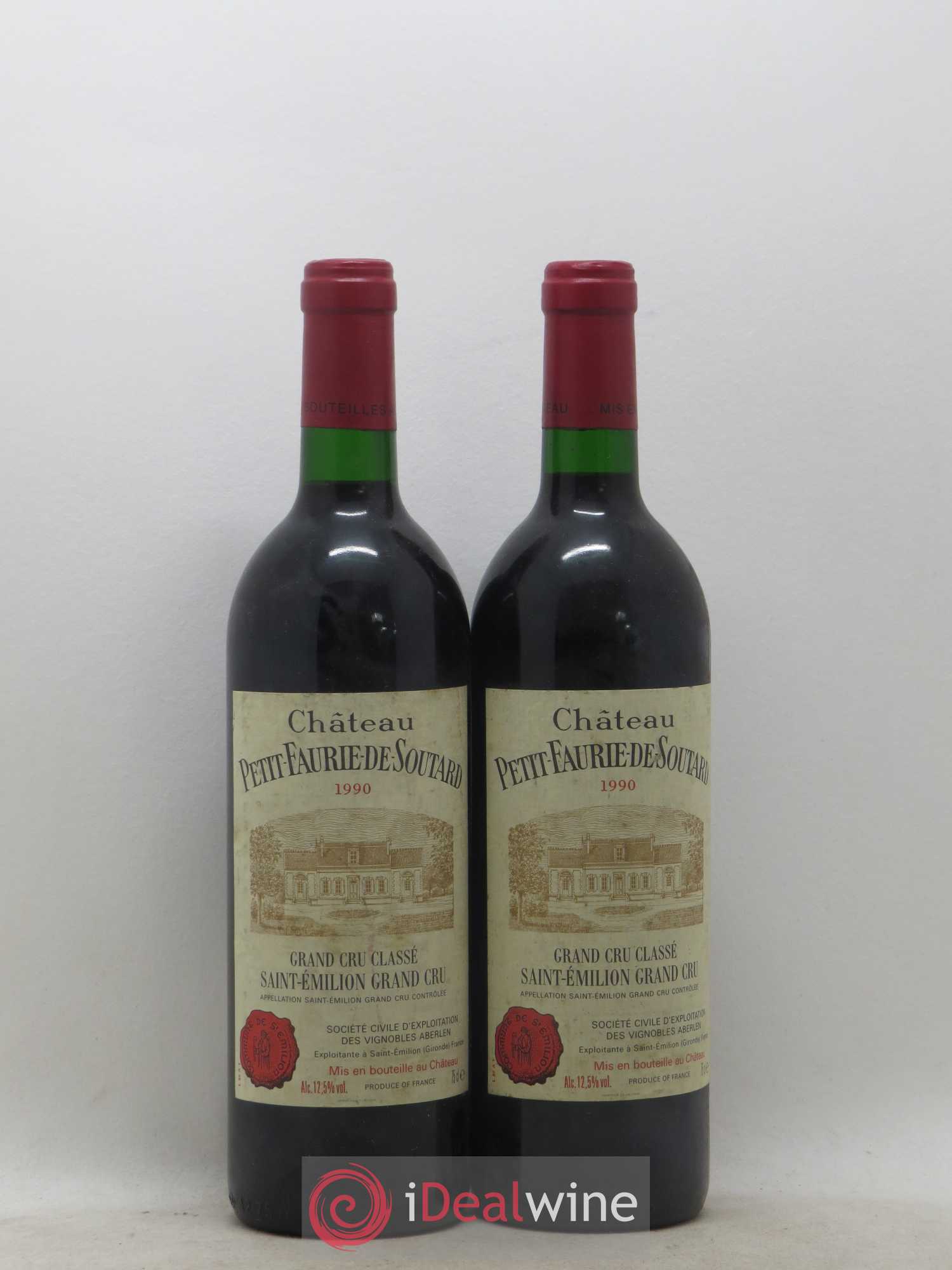 Château Petit Faurie de Soutard Grand Cru Classé 1990 - Lot de 2 bouteilles - 0