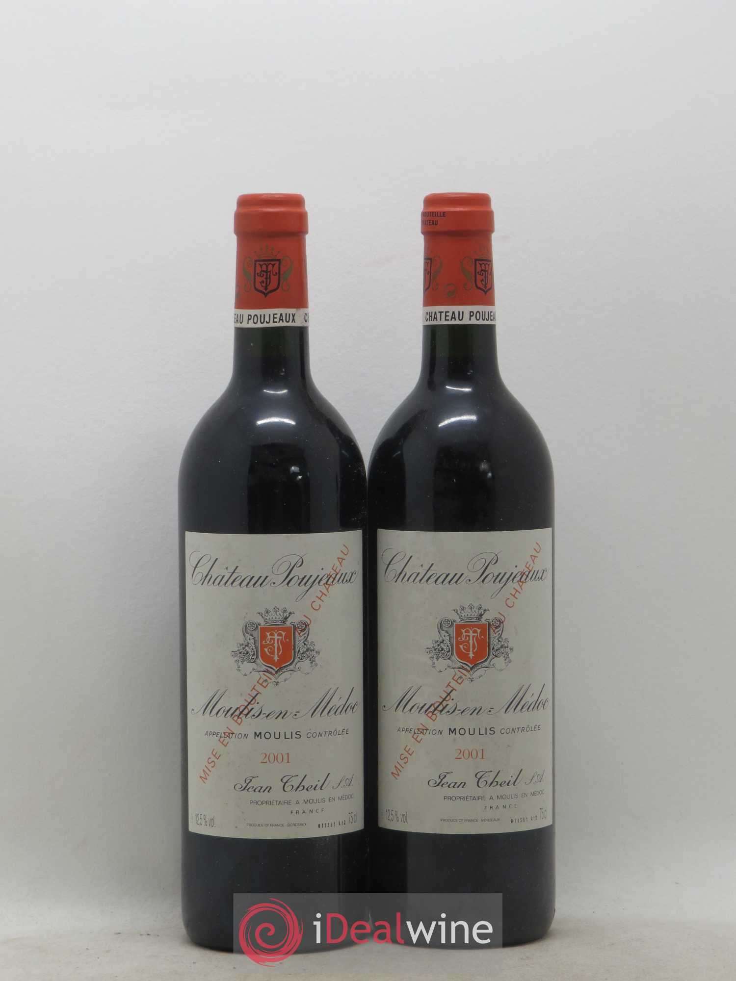 Château Poujeaux 2001 - Lot de 2 bouteilles - 0