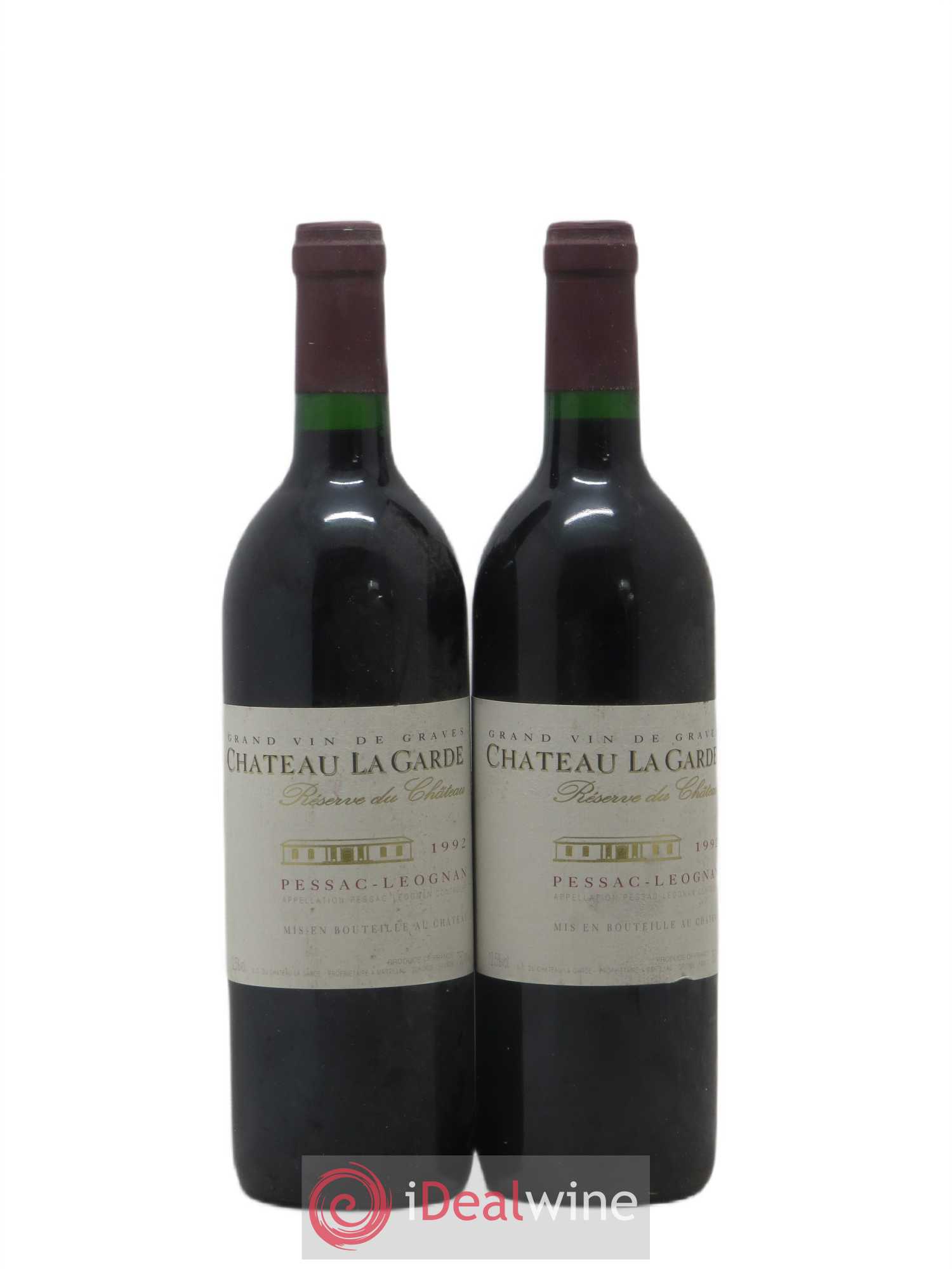 Château la Garde 1992 - Lot de 2 bouteilles - 0