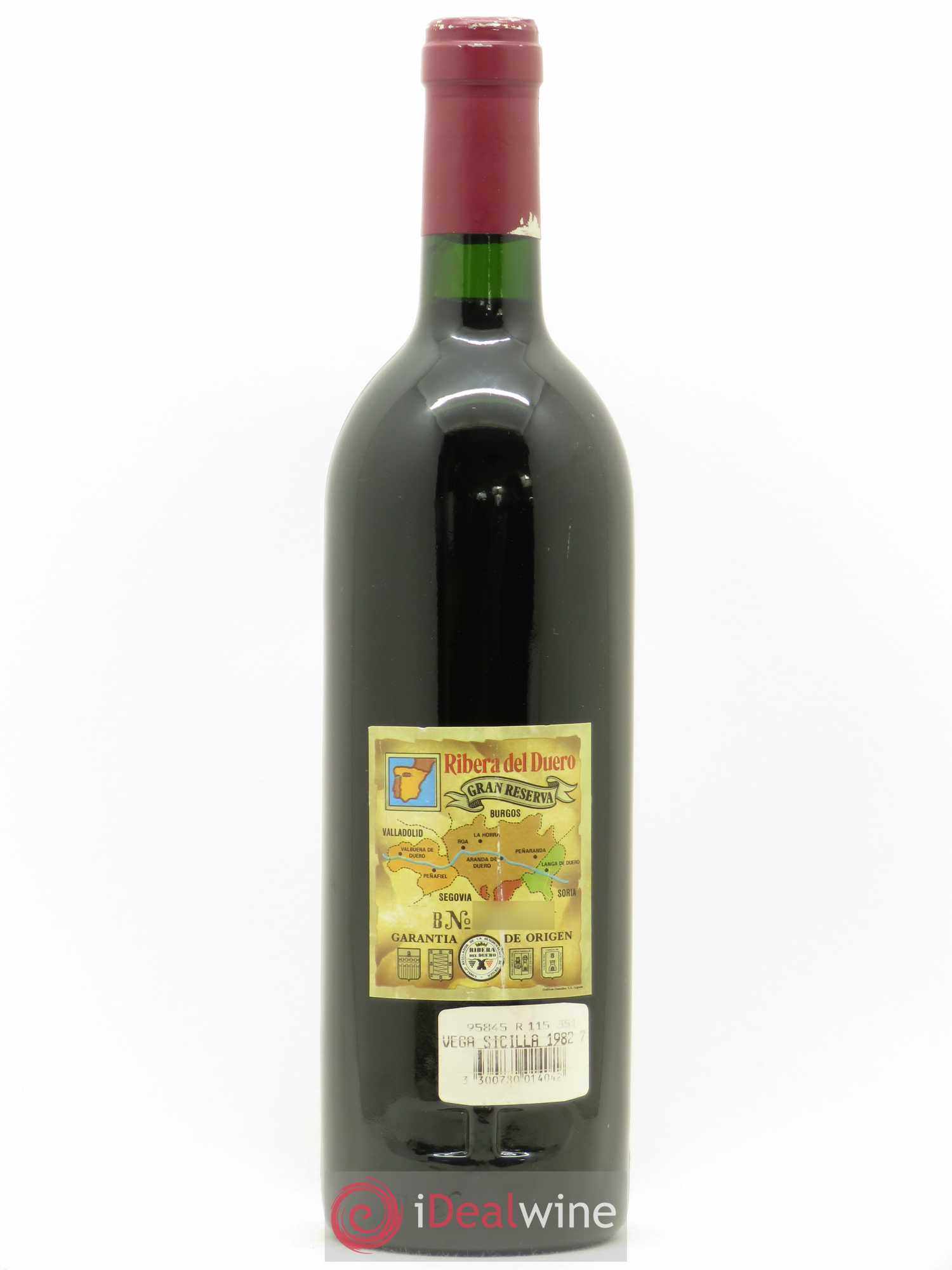 Ribera Del Duero DO Vega Sicilia Unico Famille Alvarez 1982 - Lot de 1 bouteille - 1