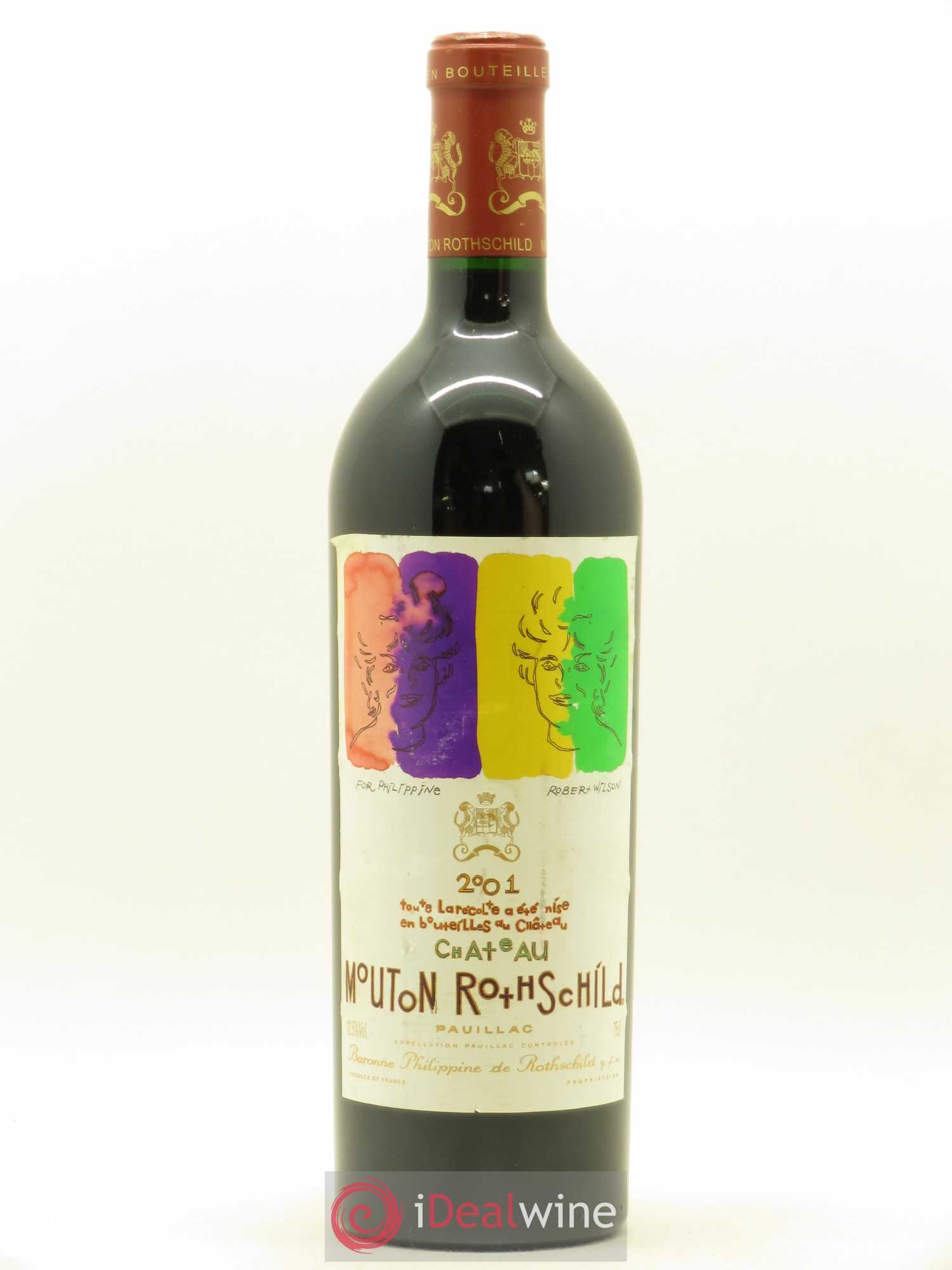 Château Mouton Rothschild 1er Grand Cru Classé 2001 - Lot de 1 bouteille - 0