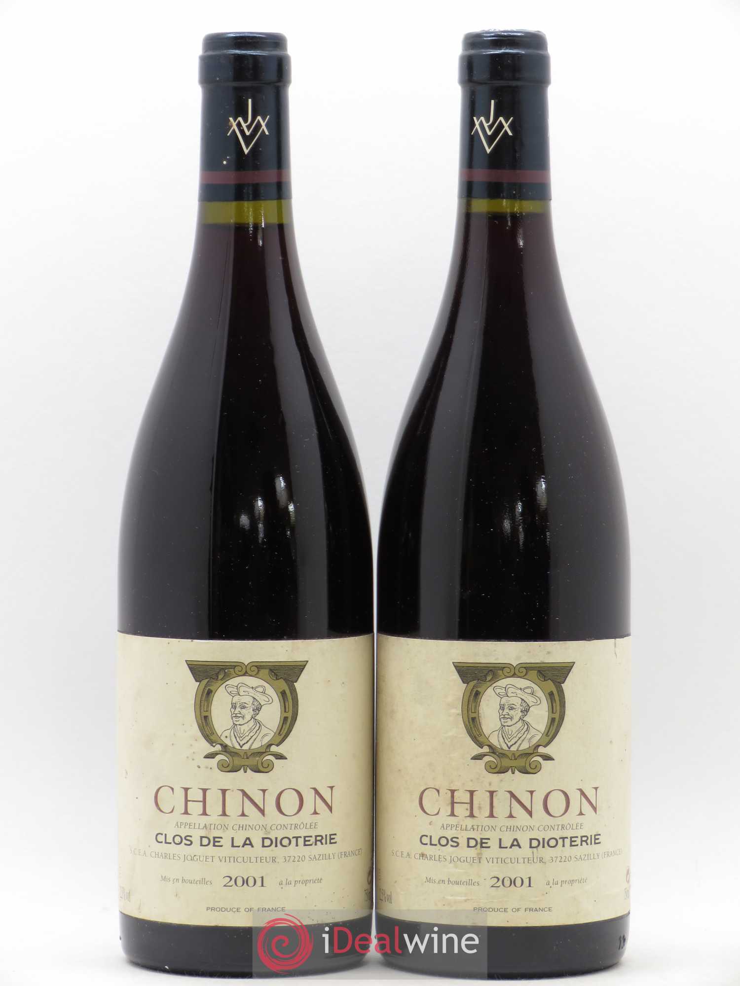 Chinon Clos de La Dioterie Charles Joguet 2001 - Lot de 2 bouteilles - 0