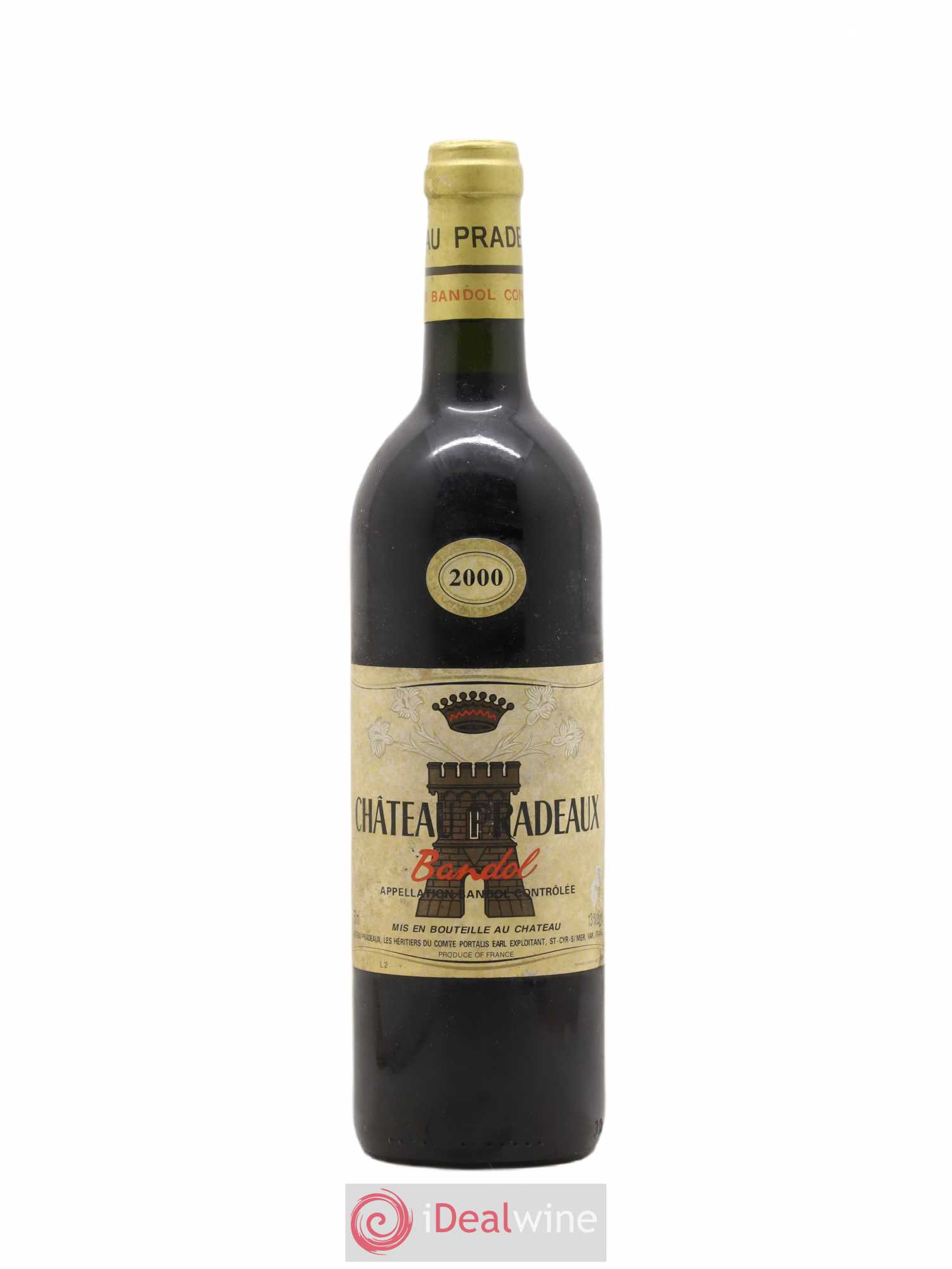 Bandol Château Pradeaux Famille Portalis 2000 - Lot de 1 bouteille - 0