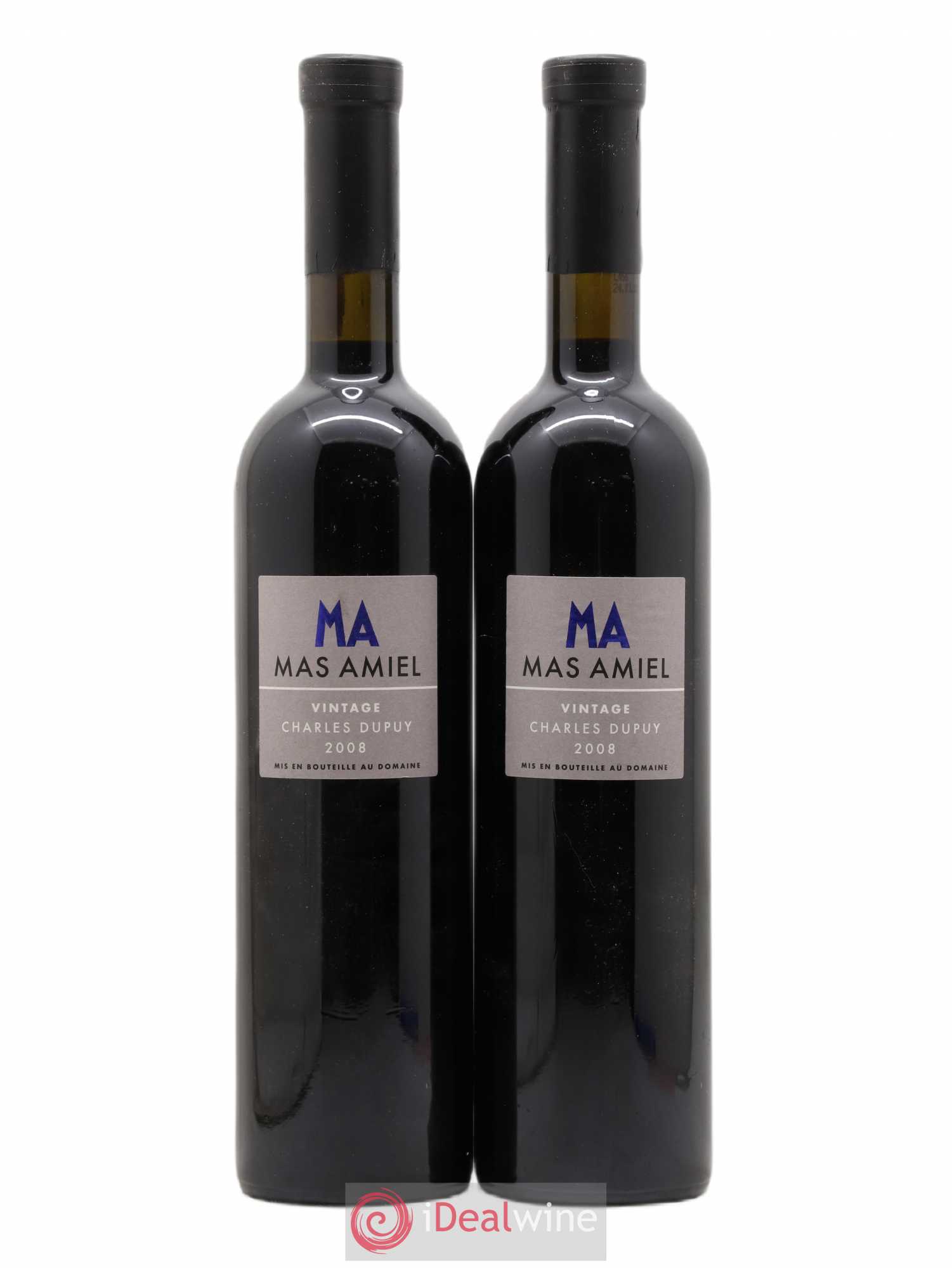 Maury Mas Amiel Vintage Charles Dupuy 2008 - Lot de 2 bouteilles - 0