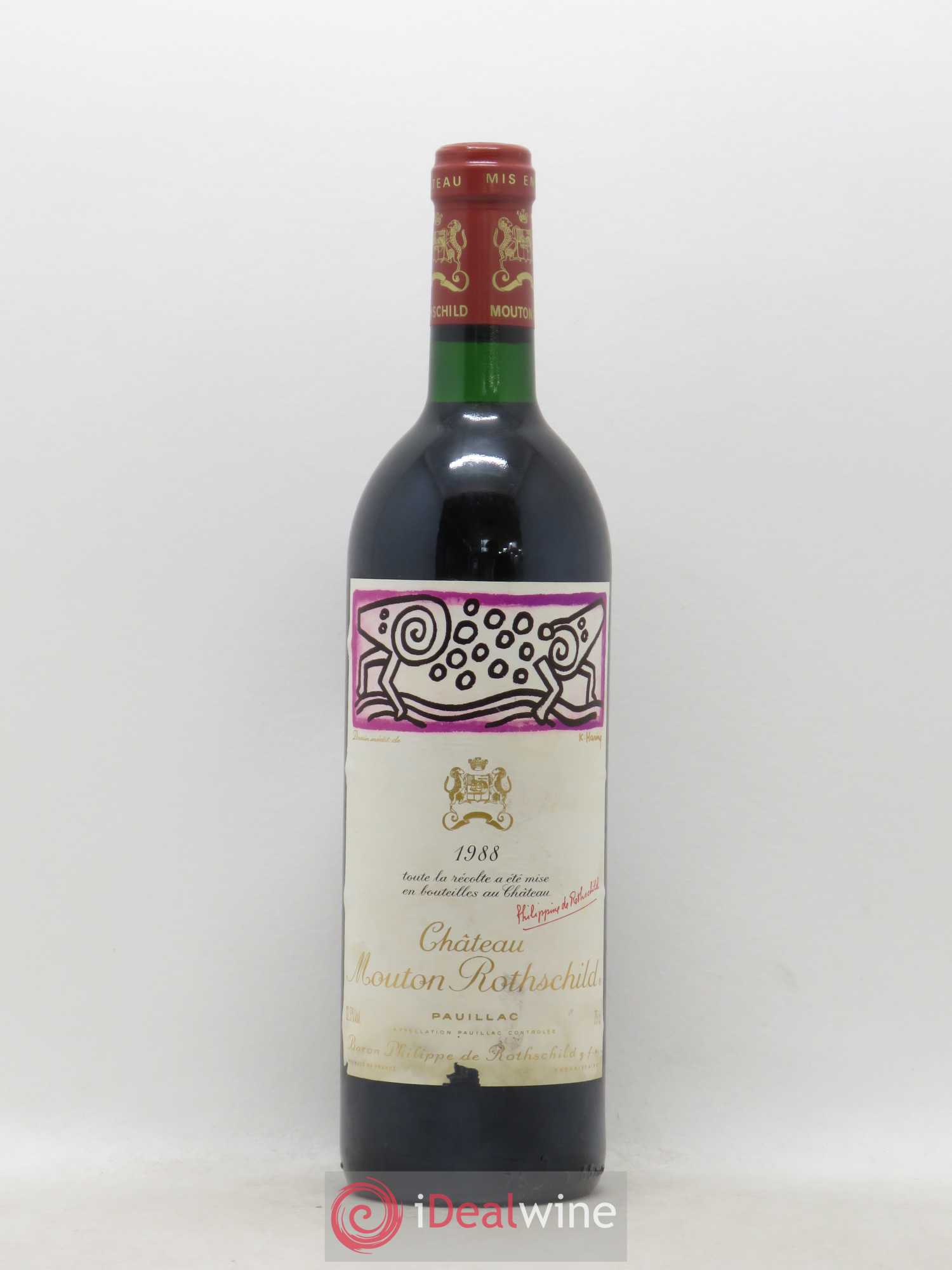 Château Mouton Rothschild 1er Grand Cru Classé 1988 - Lot de 1 bouteille - 0