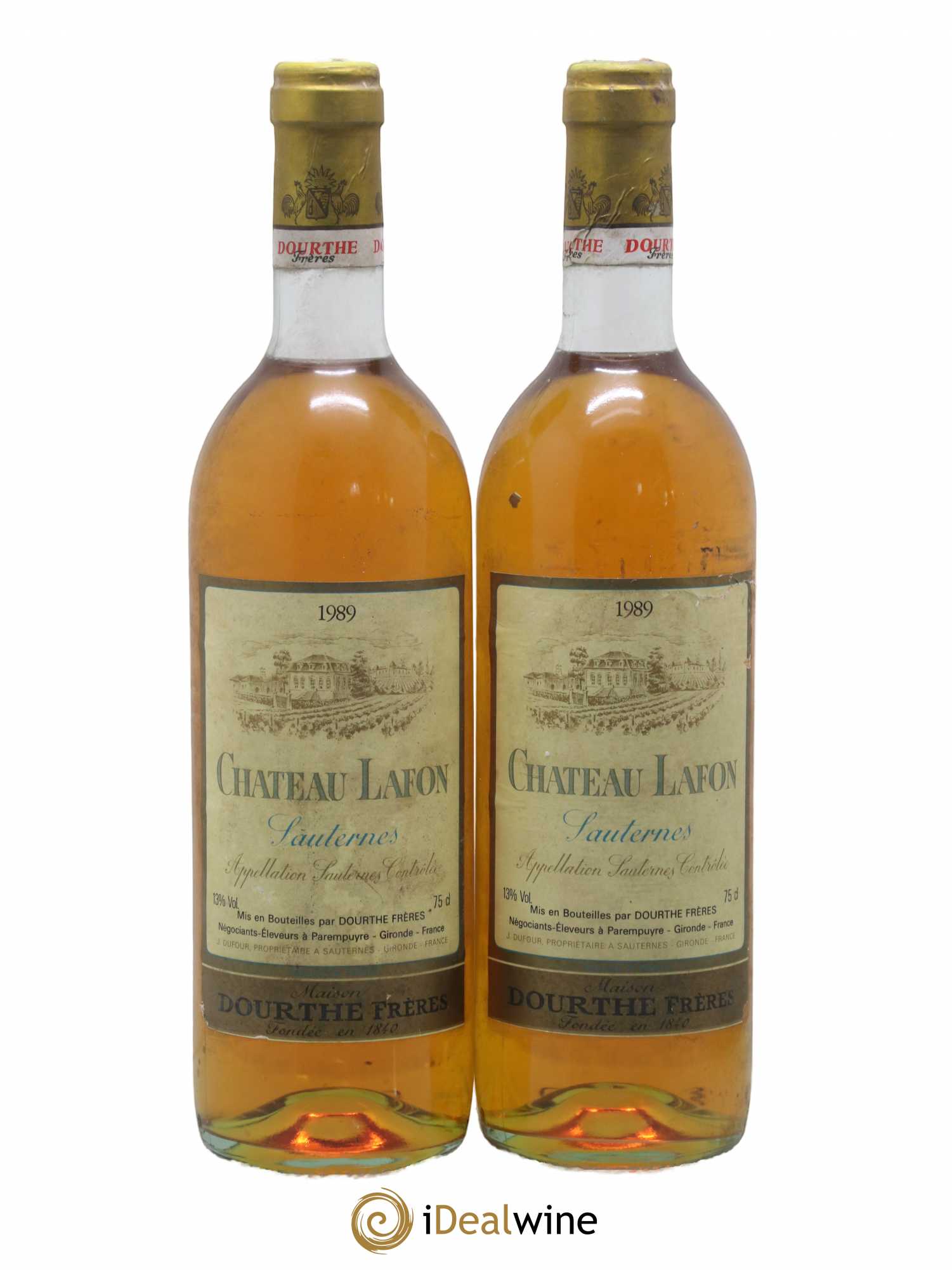 Château Lafon 1989 - Lotto di 2 bottiglie - 0