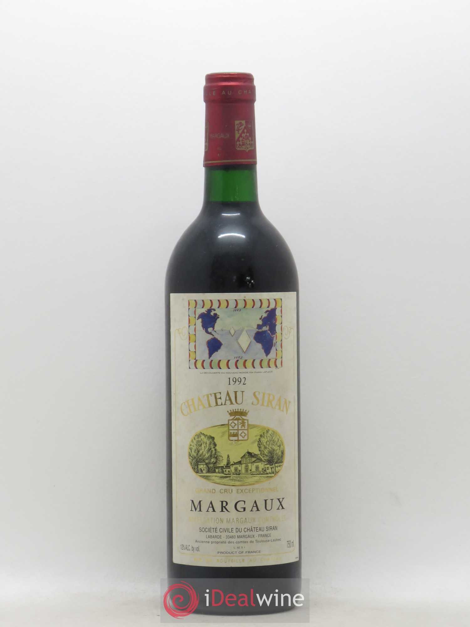 Château Siran 1992 - Lot de 1 bouteille - 0