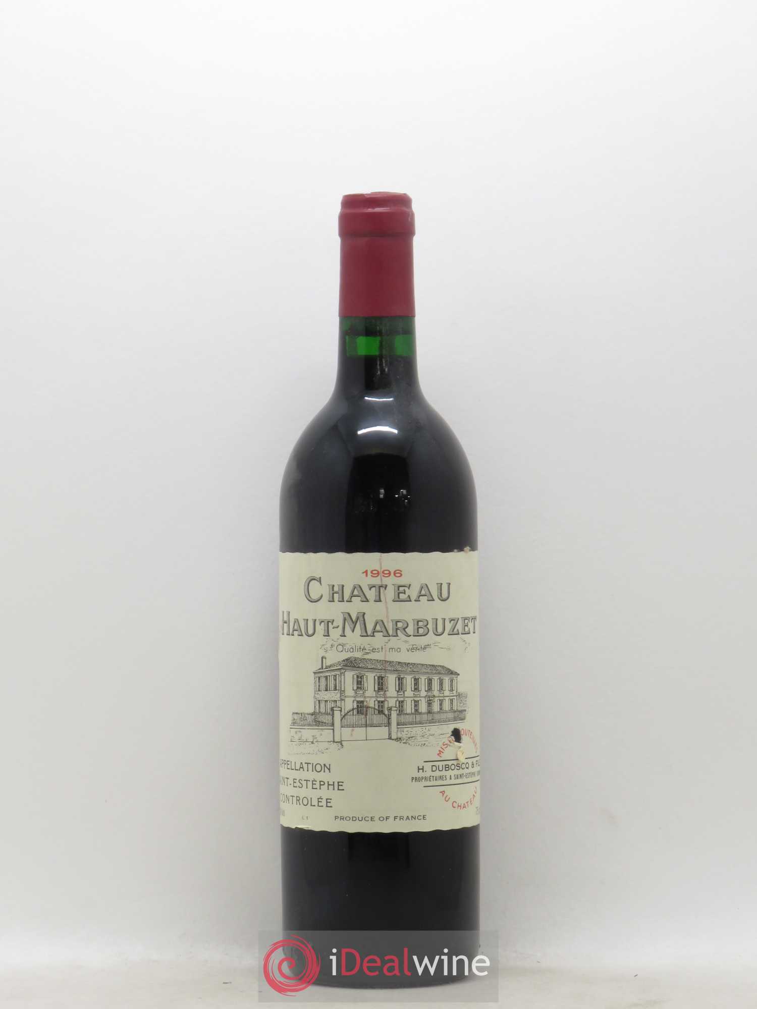Château Haut Marbuzet 1996 - Lot de 1 bouteille - 0