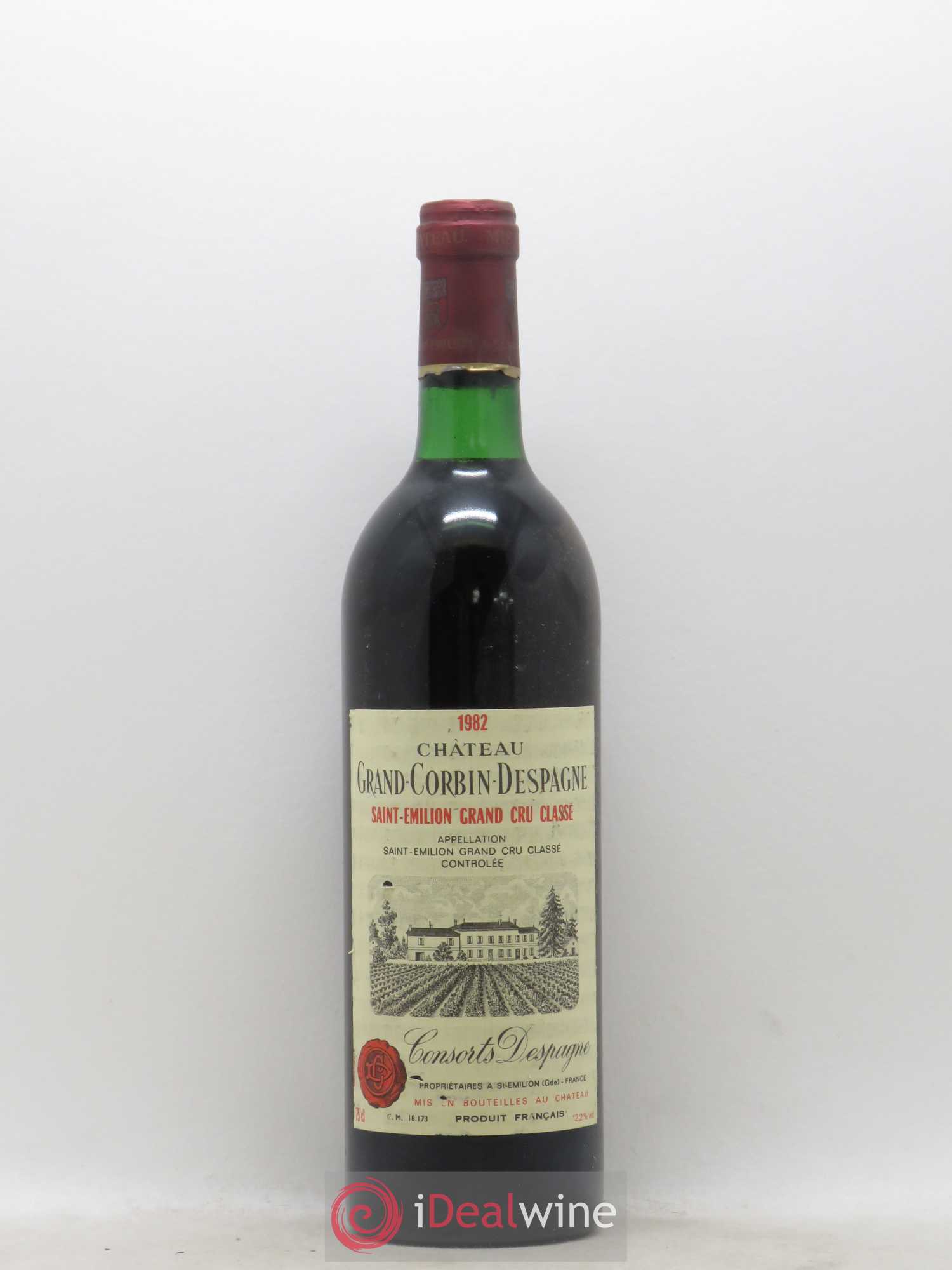 Château Grand Corbin Despagne Grand Cru Classé 1982 - Lot de 1 bouteille - 0