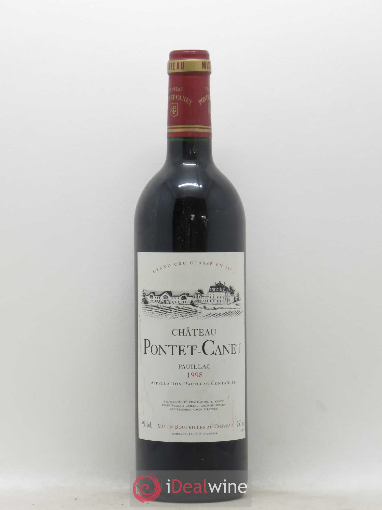Château Pontet Canet 5ème Grand Cru Classé 1998 - Lot de 1 bouteille - 0