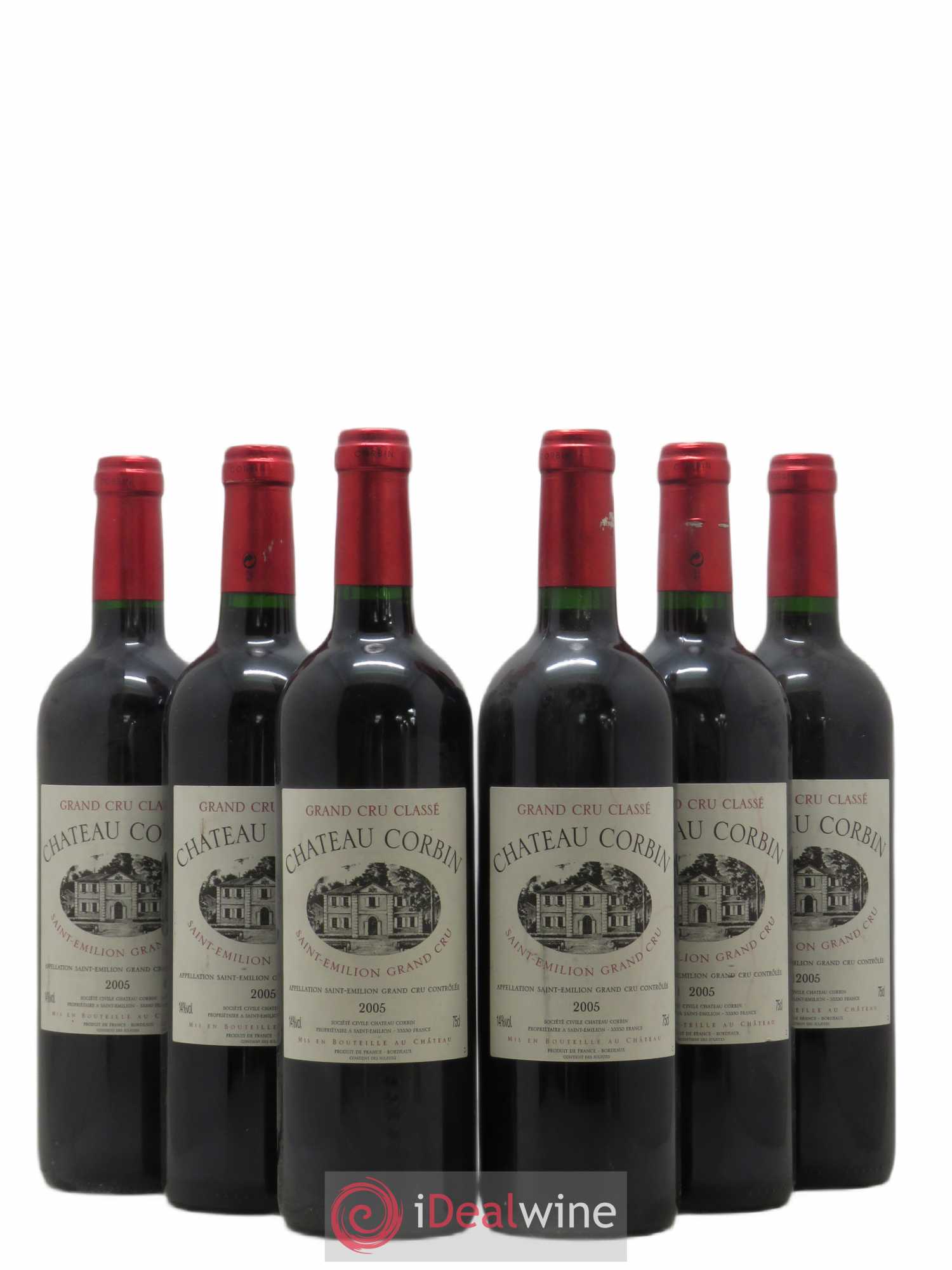 Château Corbin Grand Cru Classé 2005 - Lot de 6 bouteilles - 0