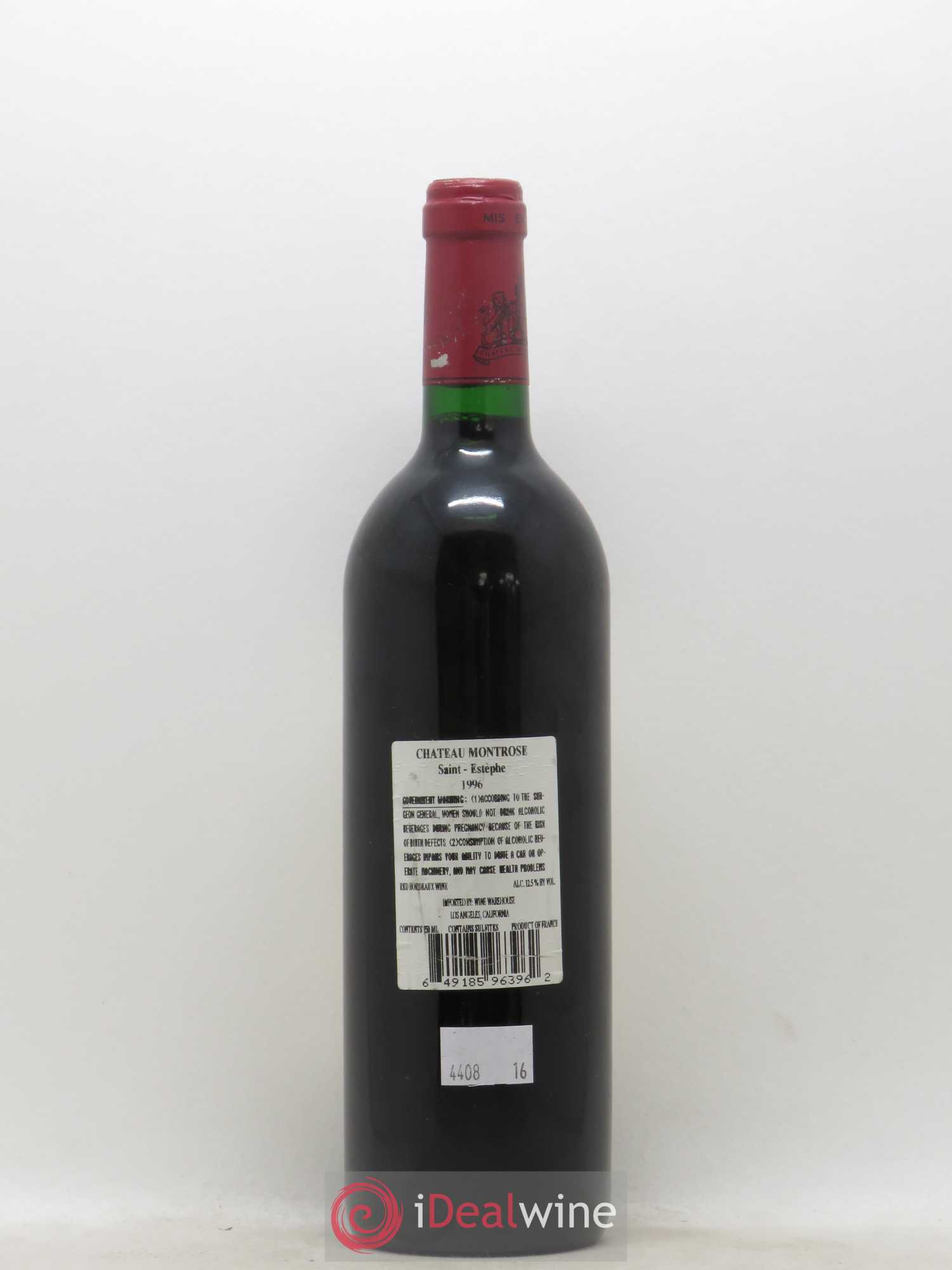 Château Montrose 2ème Grand Cru Classé 1996 - Lot de 1 bouteille - 1