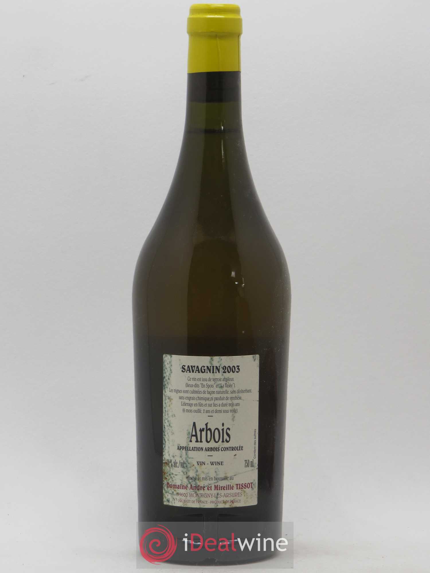 Arbois Savagnin Bénédicte et Stéphane Tissot 2003 - Lot de 1 bouteille - 1