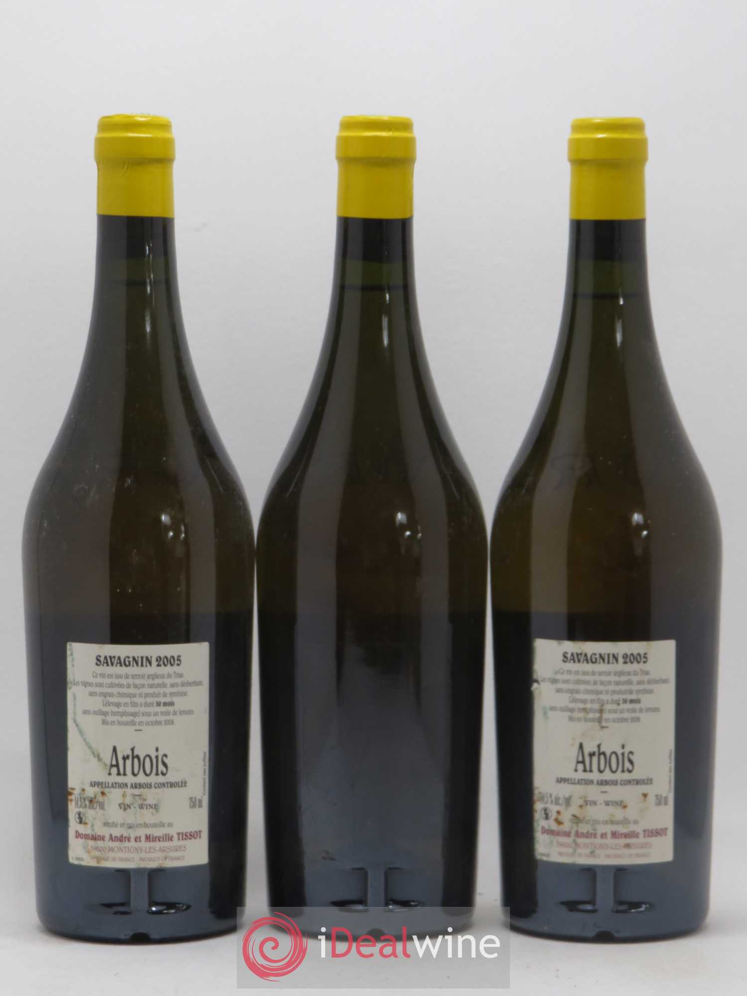 Arbois Savagnin Bénédicte et Stéphane Tissot 2005 - Lot de 3 bouteilles - 1