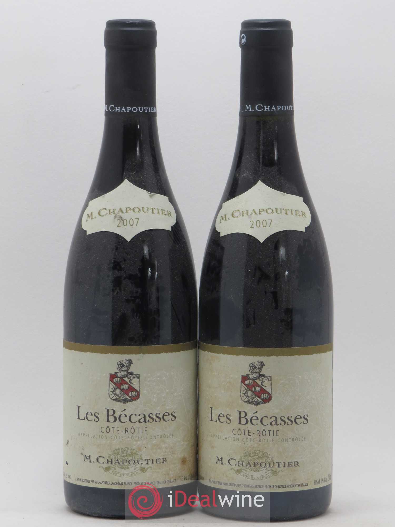 Côte-Rôtie Les Bécasses Chapoutier 2007 - Lot de 2 bouteilles - 0