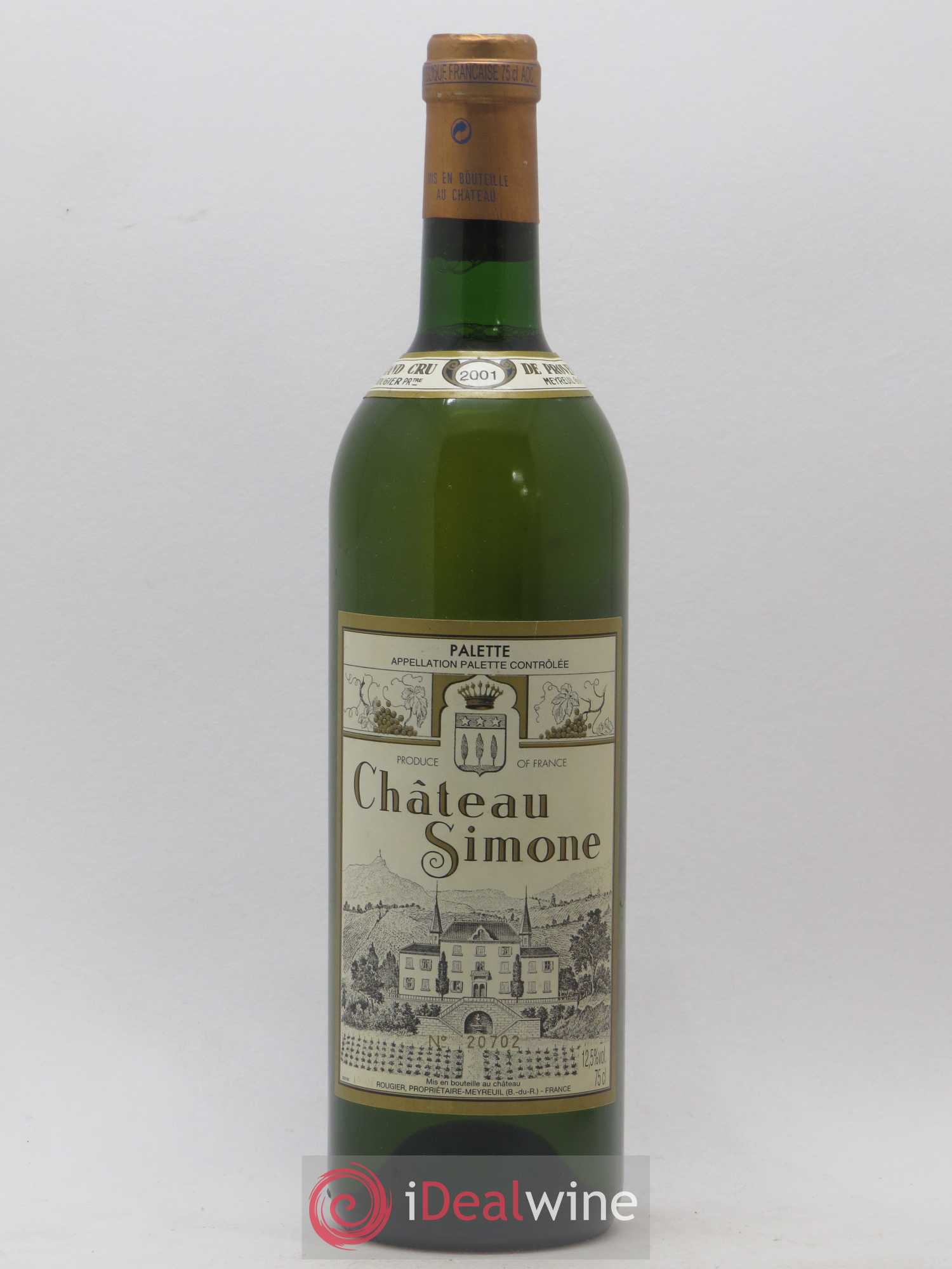 Palette Château Simone Famille Rougier 2001 - Posten von 1 Flasche - 0