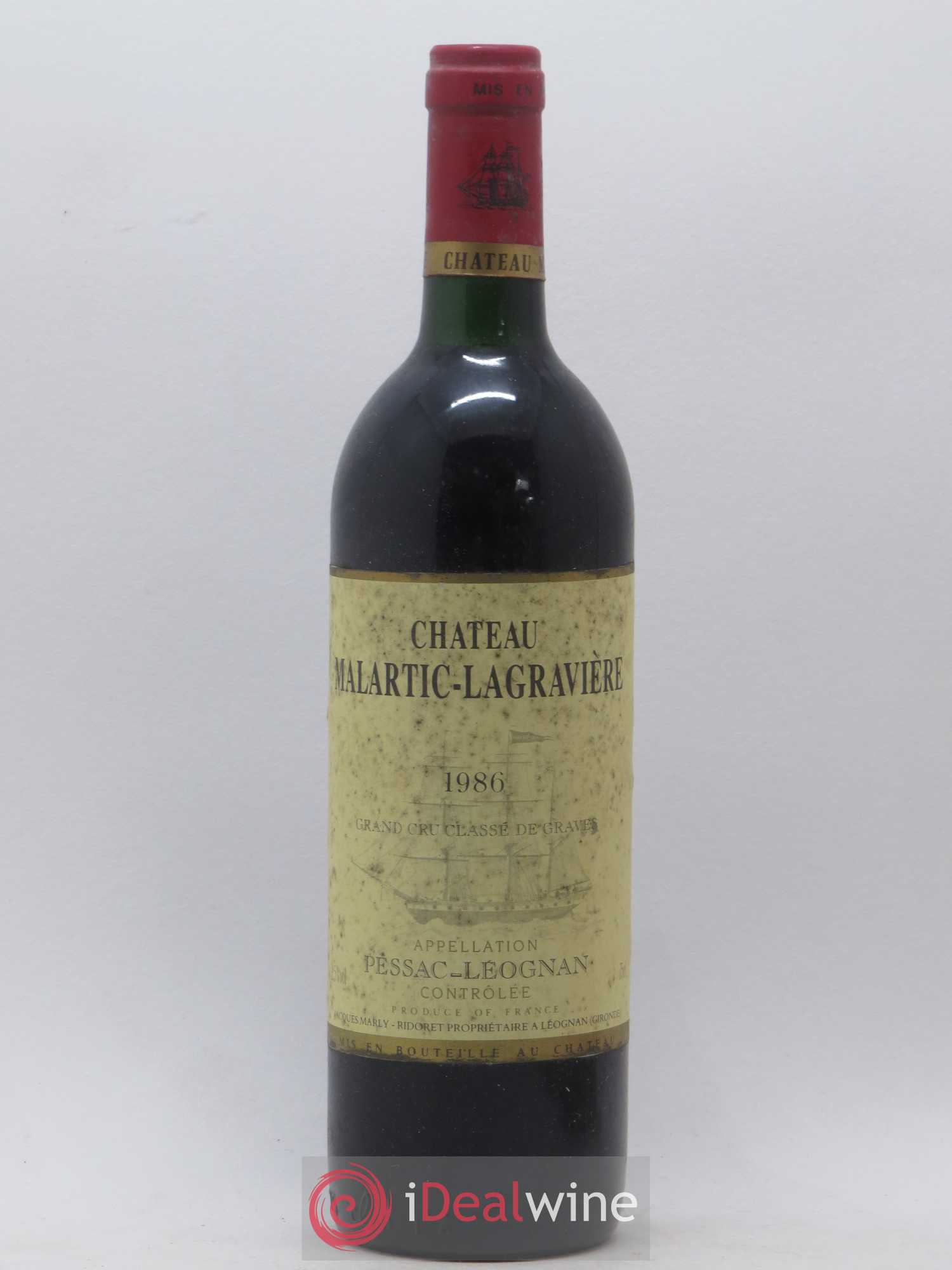 Château Malartic-Lagravière Cru Classé de Graves 1986 - Lot de 1 bouteille - 0