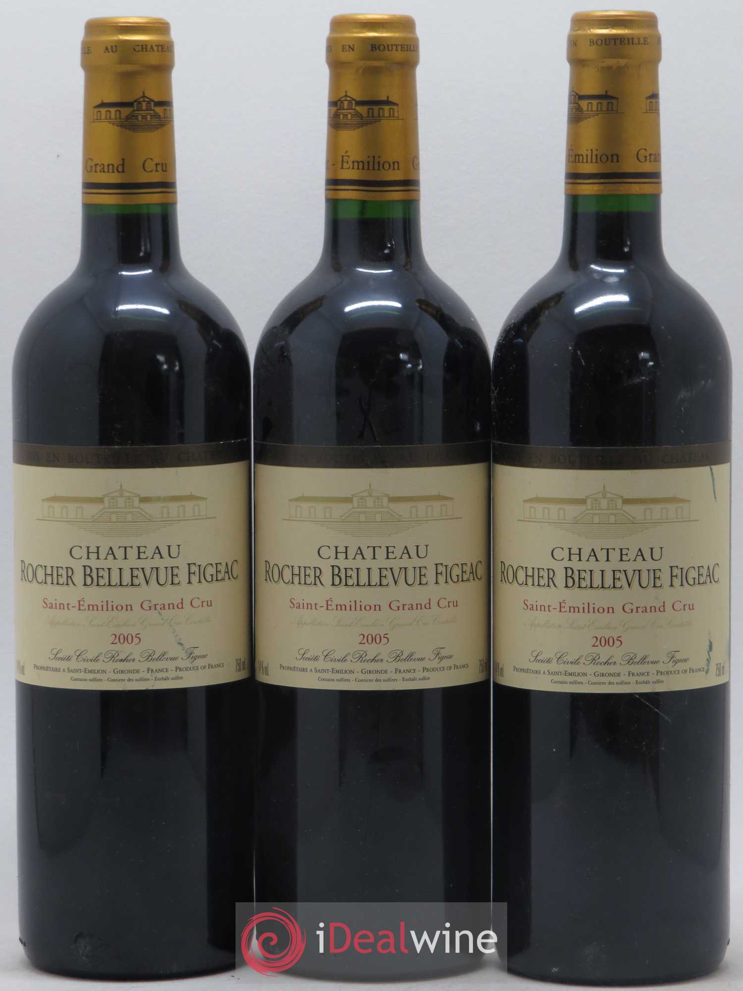 Château Rocher Bellevue Figeac 2005 - Posten von 3 Flaschen - 0