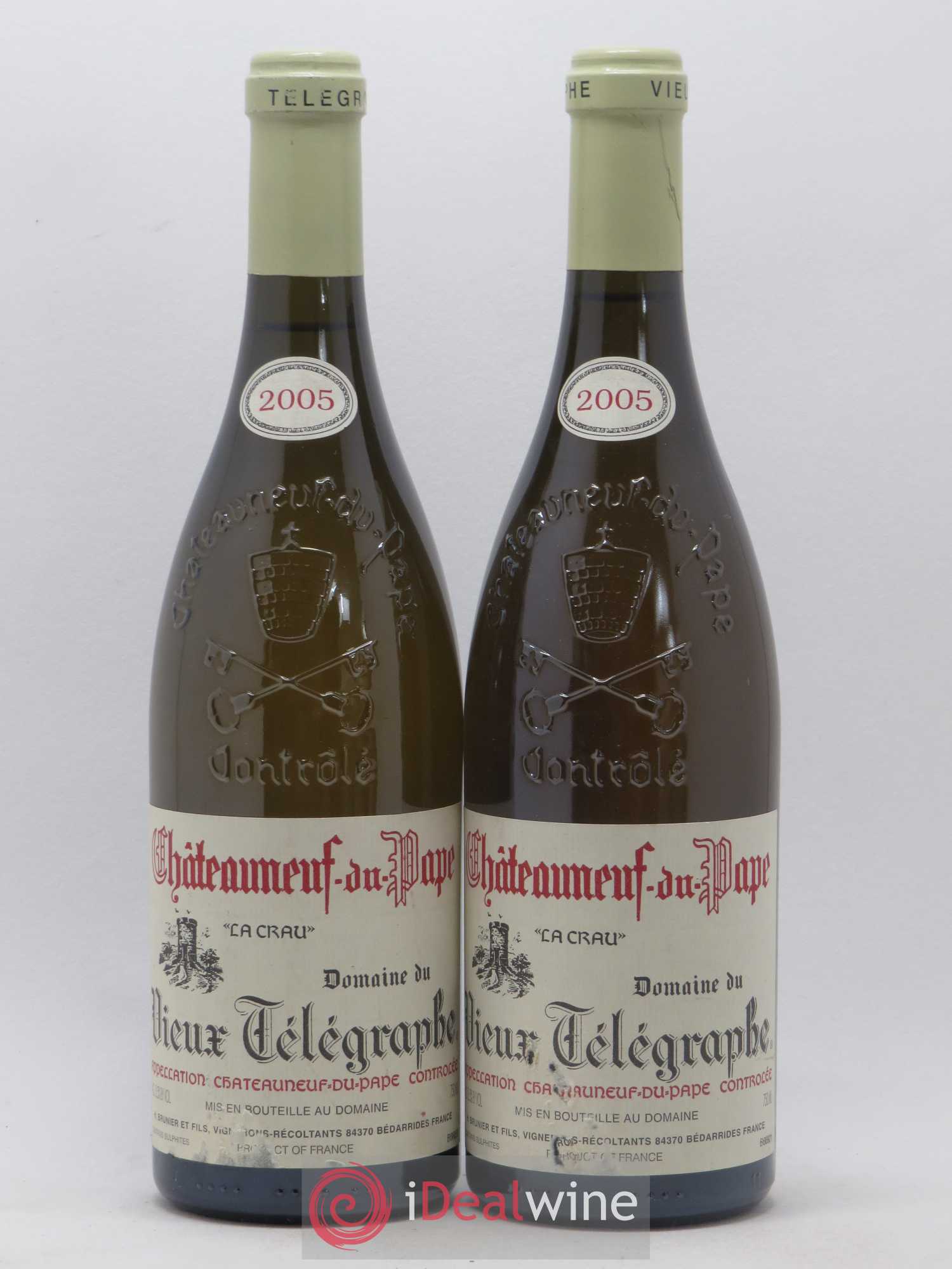 Châteauneuf-du-Pape Vieux Télégraphe (Domaine du) Vignobles Brunier 2005 - Lot de 2 bouteilles - 0