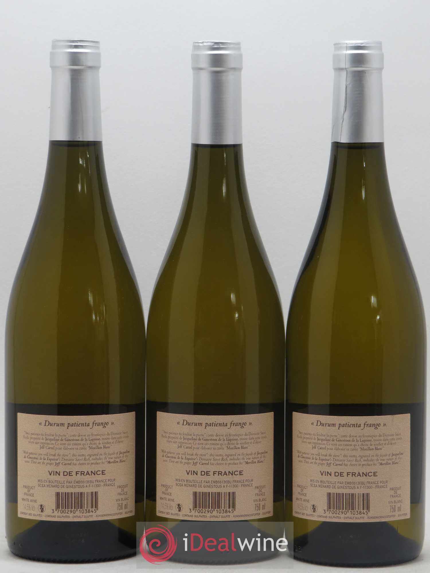Vin de France Les Morillons Jeff Carel (sans prix de réserve) 2018 - Posten von 3 Flaschen - 1