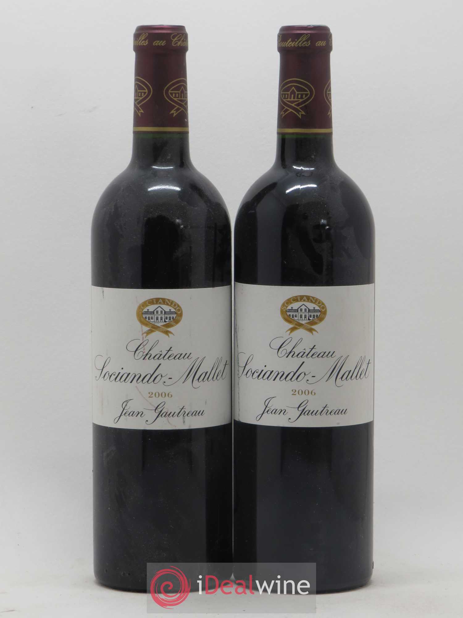 Château Sociando Mallet 2006 - Lot de 2 bouteilles - 0