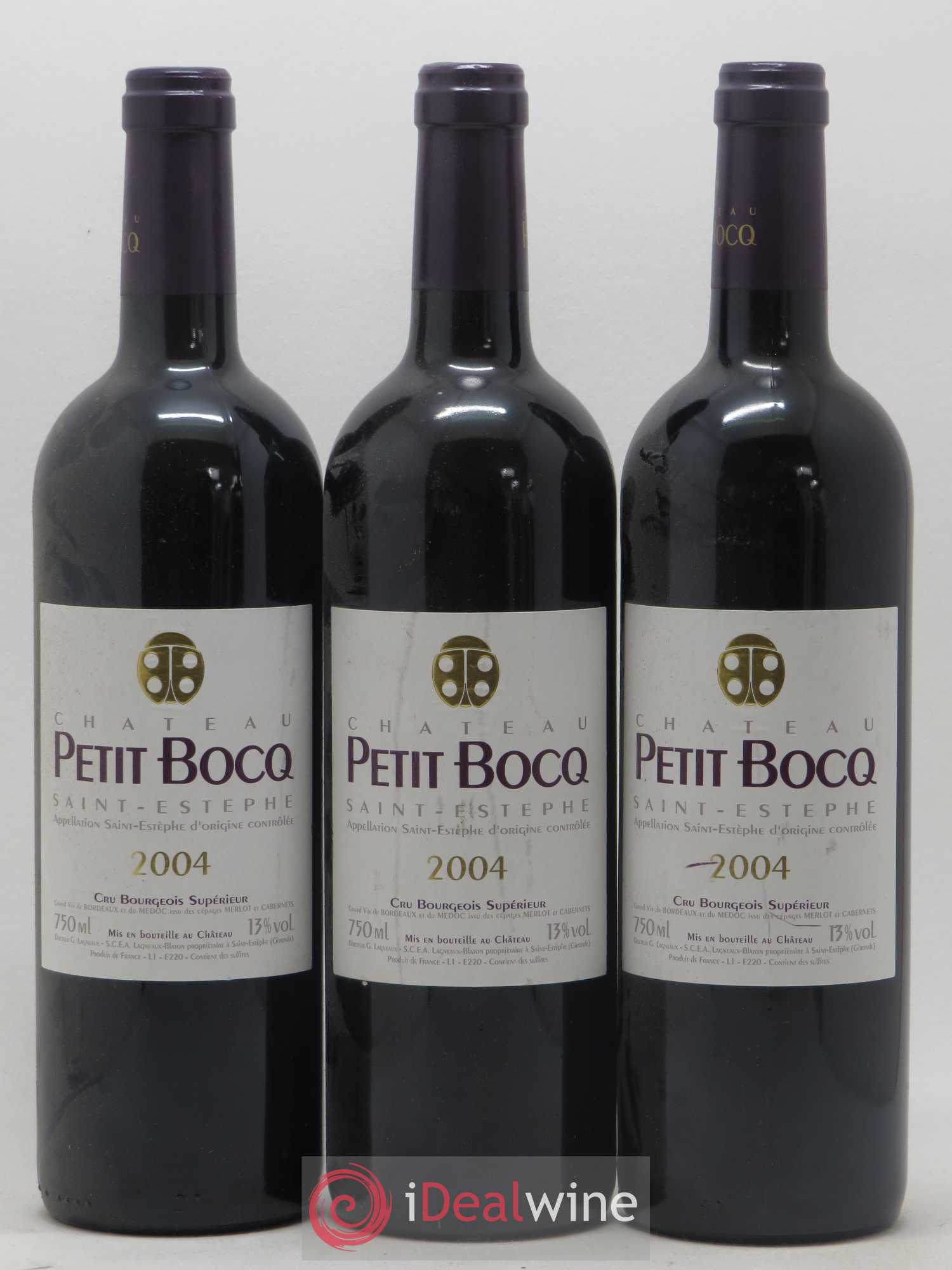 Château Petit Bocq Cru Bourgeois (sans prix de réserve) 2004 - Lot de 3 bouteilles - 0