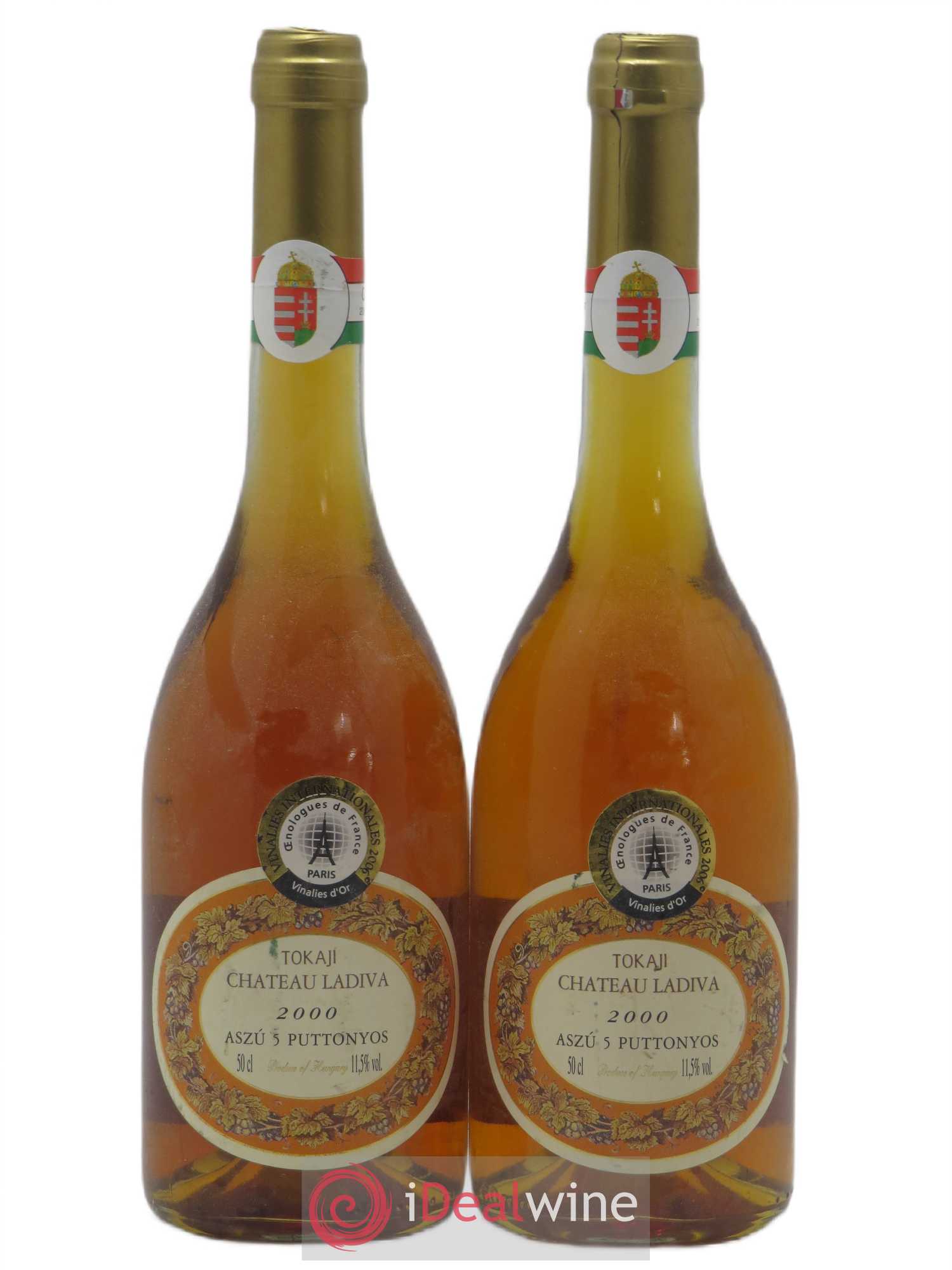 Tokaji Aszu 5 Puttonyos Château Ladiva 50cl 2000 - Posten von 2 Flaschen - 0
