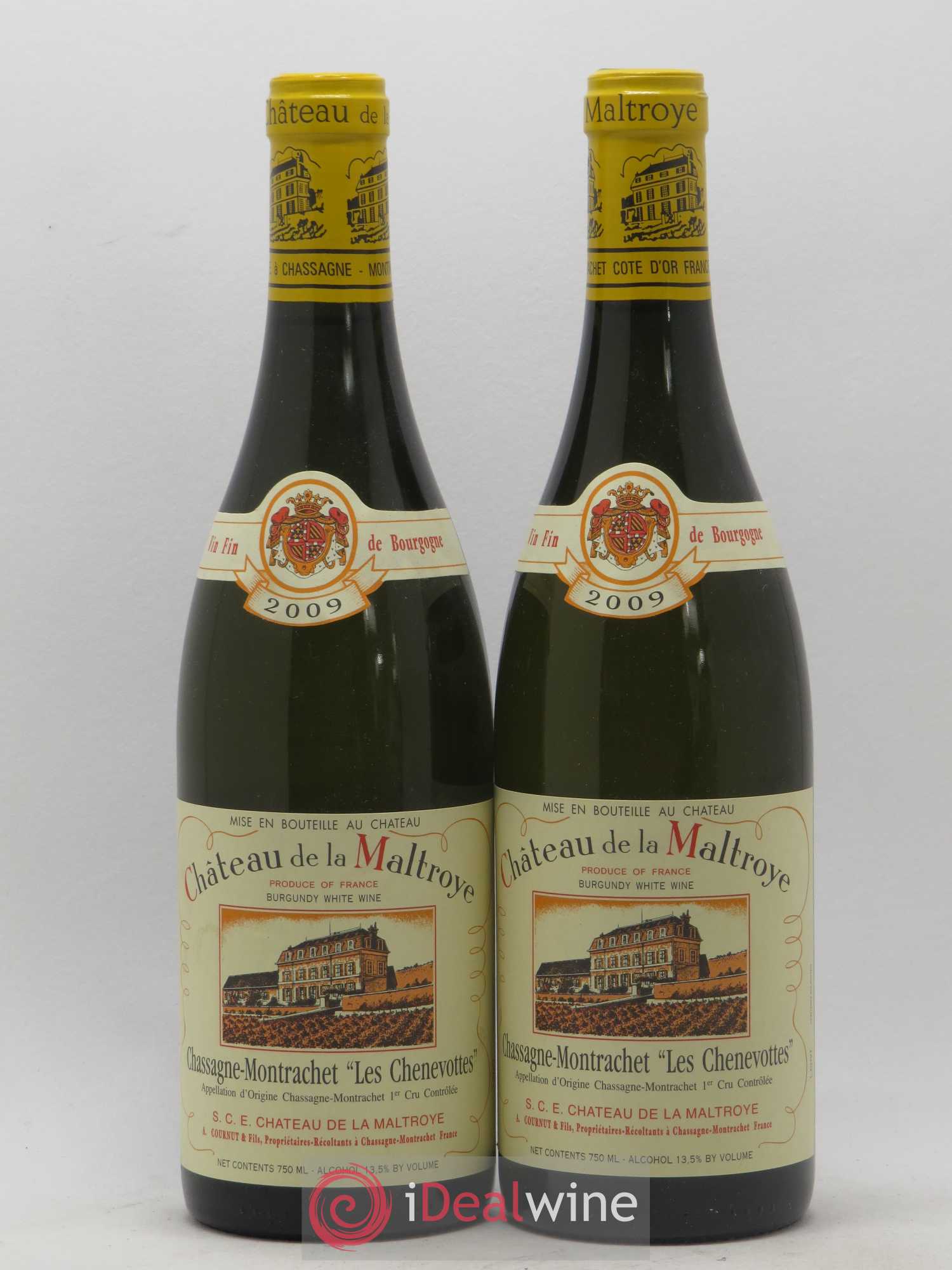 Chassagne-Montrachet 1er Cru Les Chenevottes Château de La Maltroye 2009 - Posten von 2 Flaschen - 0