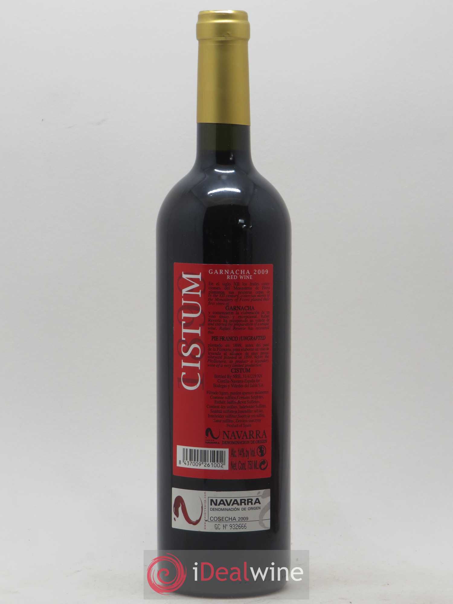 Espagne Navarra Bodega Rafael Reverte Cistum (no reserve) 2009 - Lot of 1 bottle - 1