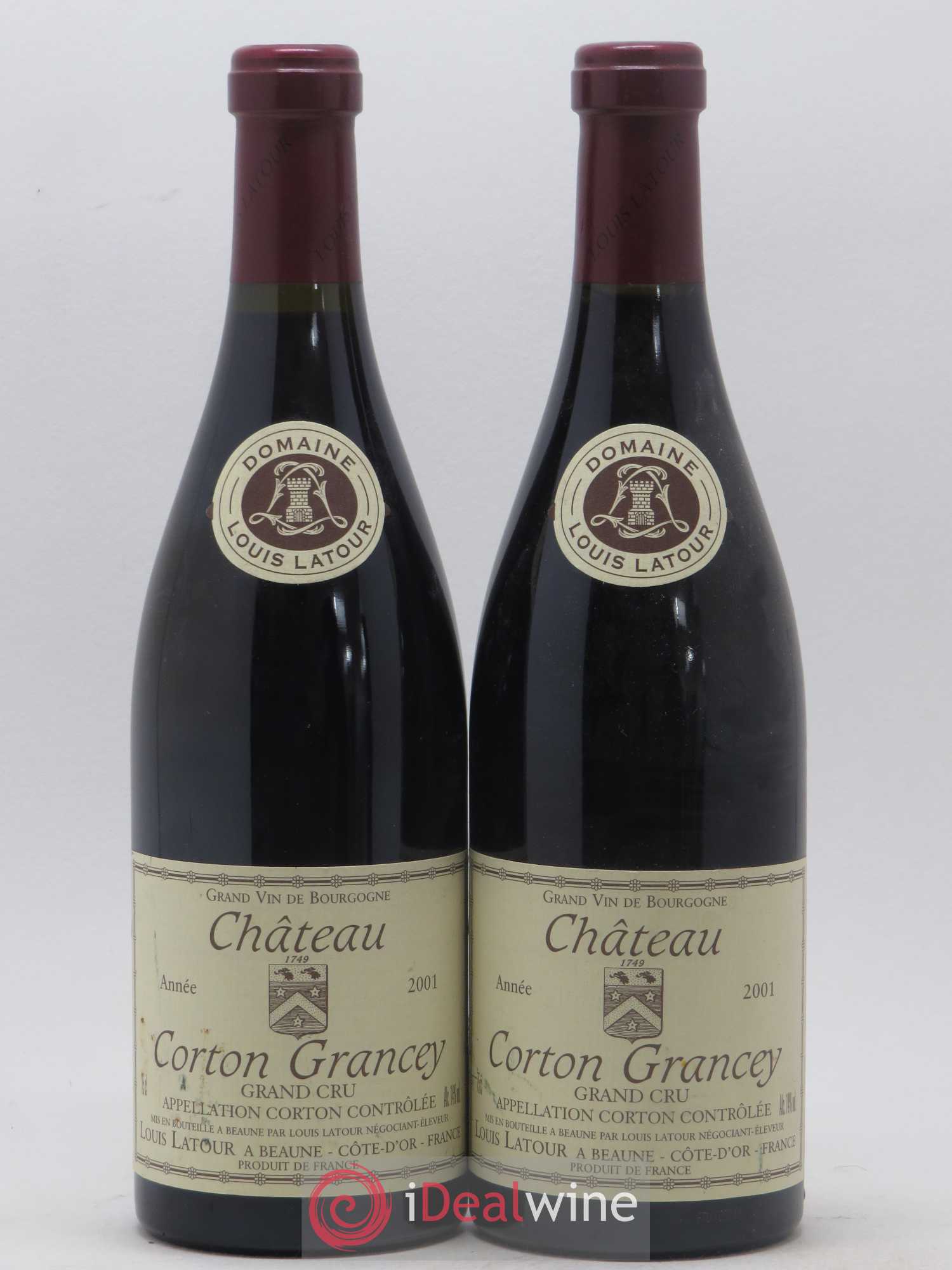Corton Grand Cru Château Corton Grancey Louis Latour 2001 - Lot de 2 bouteilles - 0