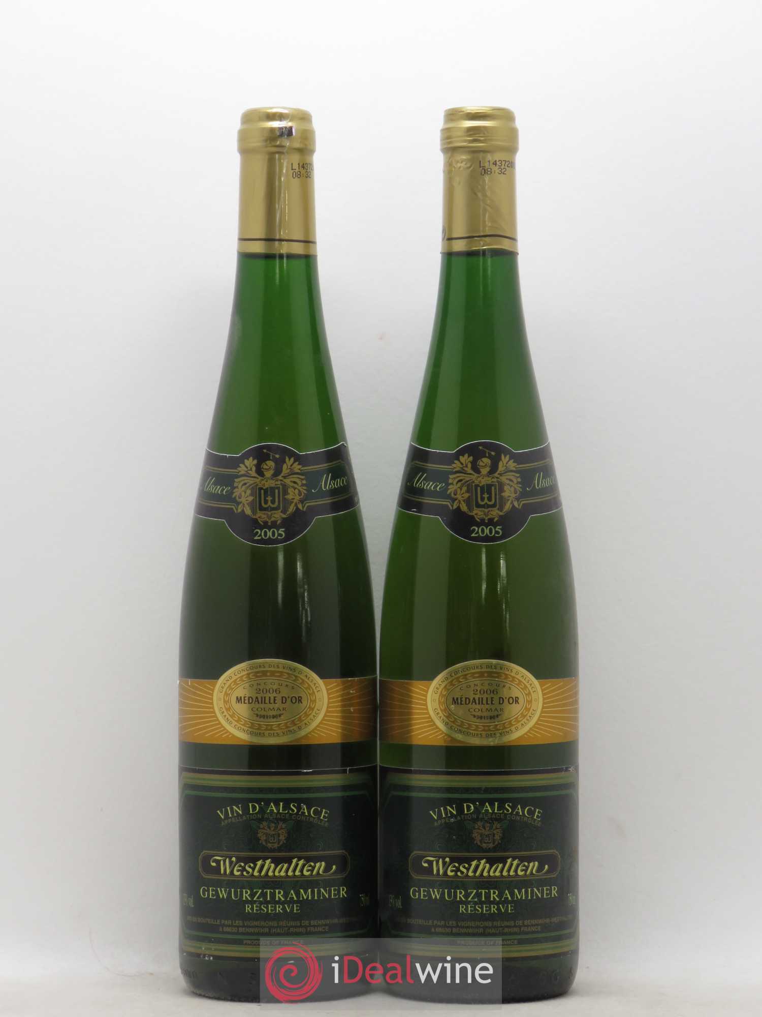 Gewurztraminer Westhallen Reserve Vignerons de Benwihr (sans prix de réserve) 2005 - Posten von 2 Flaschen - 0