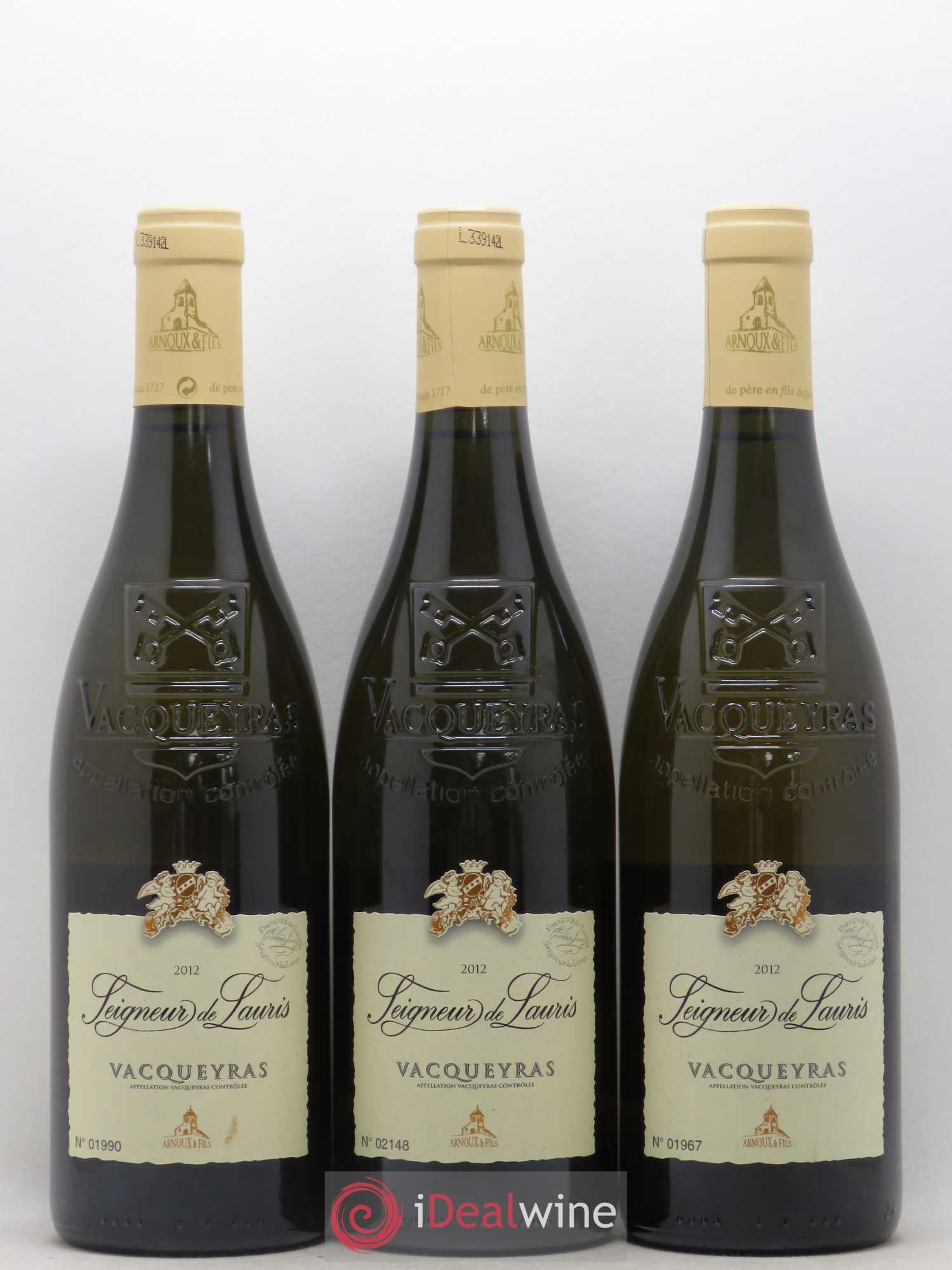 Vacqueyras Seigneur de Lauris 2012 - Posten von 6 Flaschen - 2