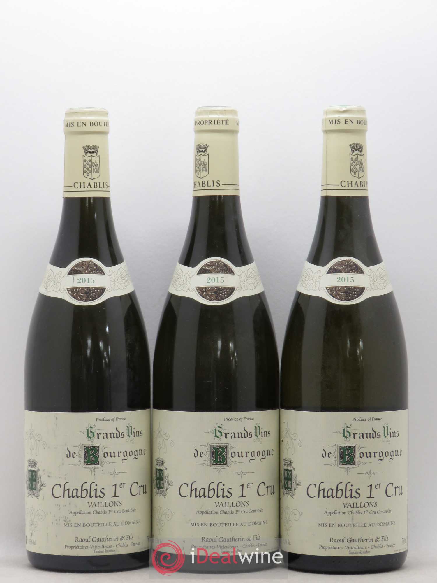 Chablis 1er Cru Vaillons Gautherin 2015 - Posten von 3 Flaschen - 0