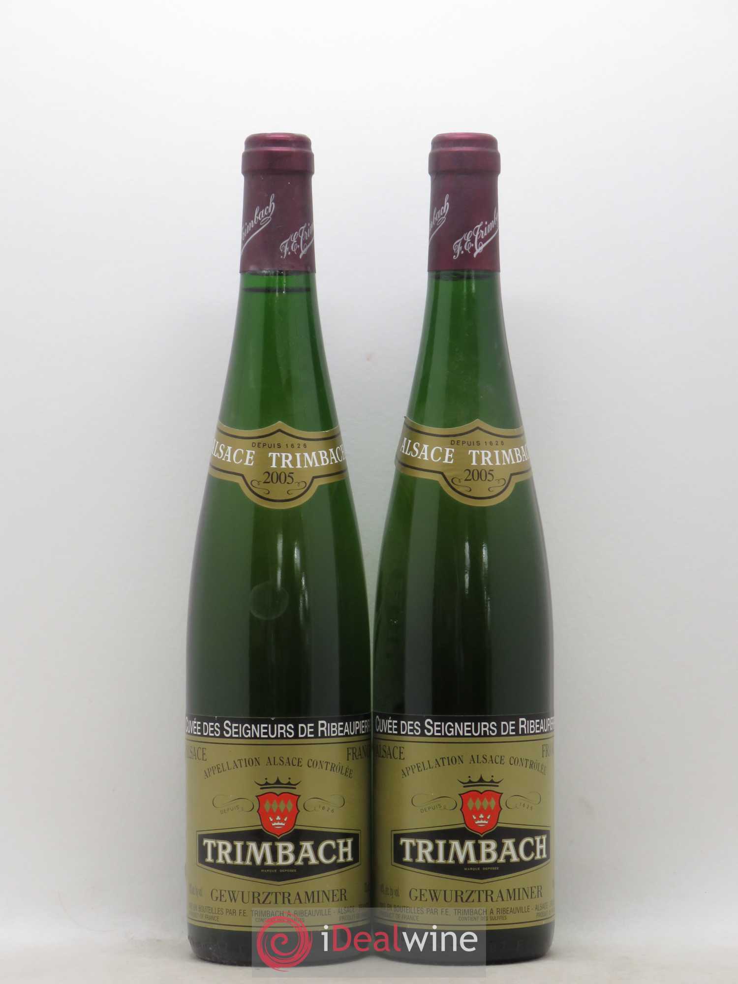 Alsace Gewurztraminer Seigneurs de Ribeaupierre Trimbach (Domaine) 2005 - Lot de 2 bouteilles - 0