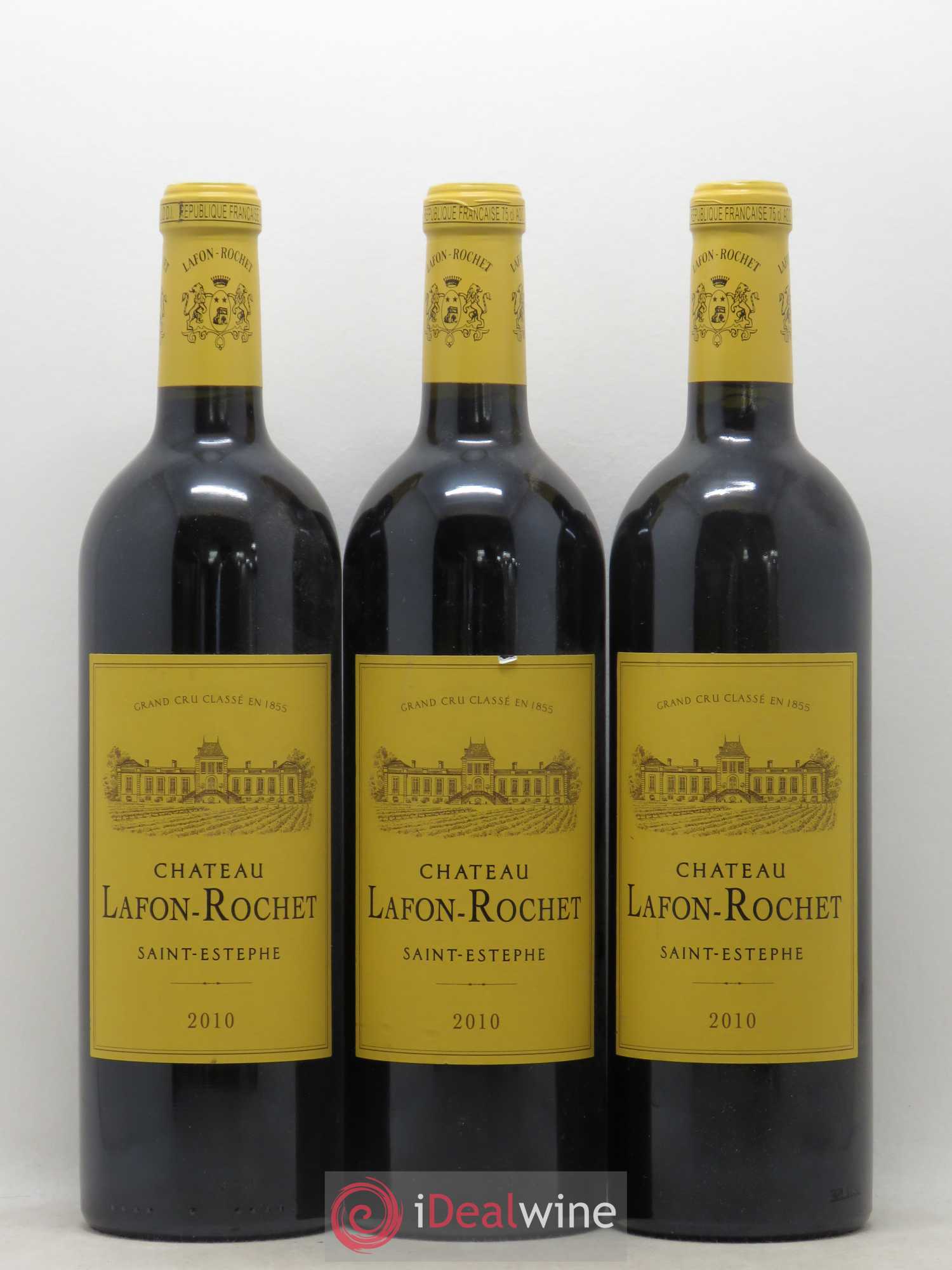 Château Lafon Rochet 4ème Grand Cru Classé 2010 - Lot de 3 bouteilles - 0