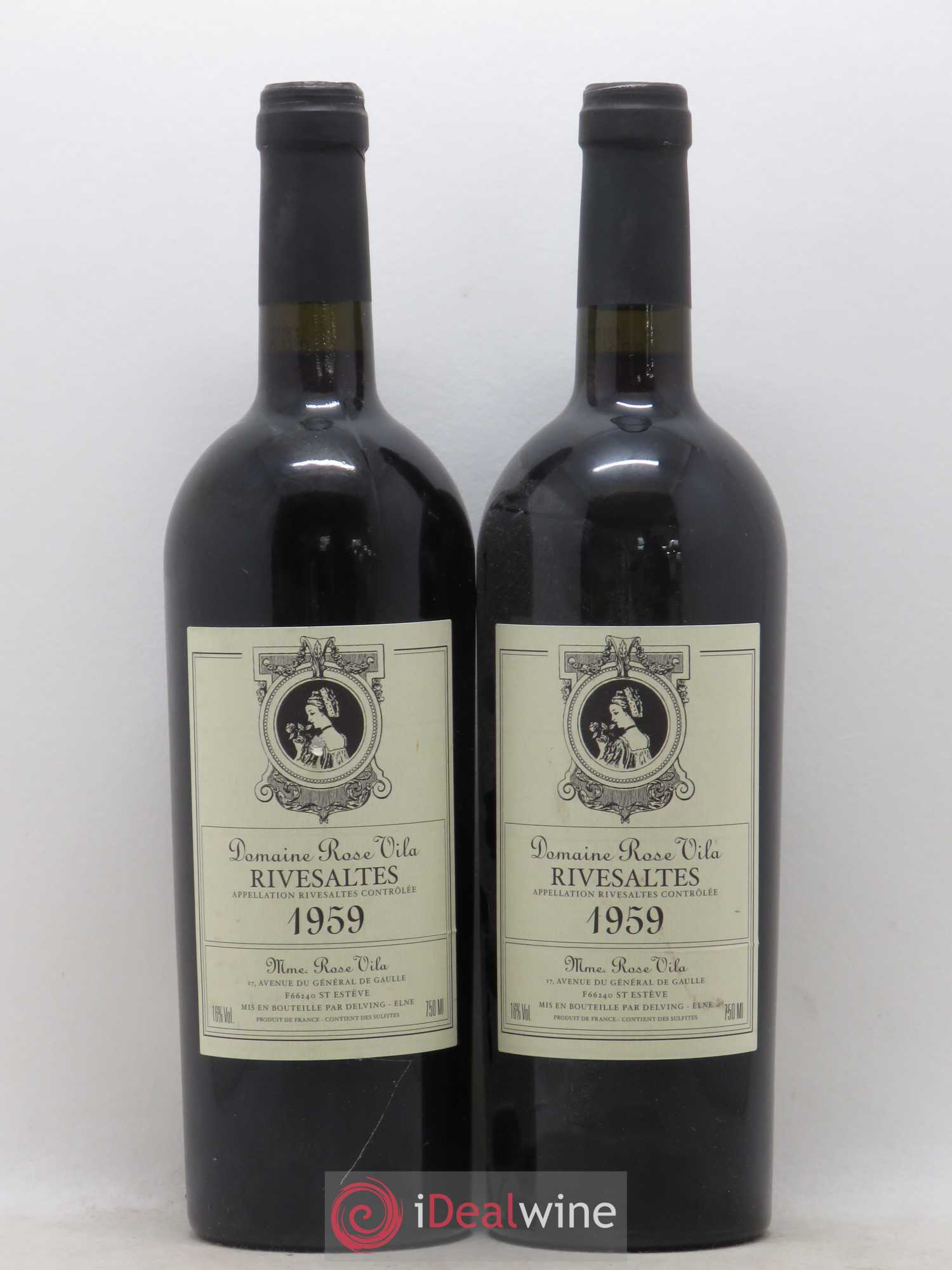 Rivesaltes Rose Vila (Domaine) 1959 - Lot de 2 bouteilles - 0