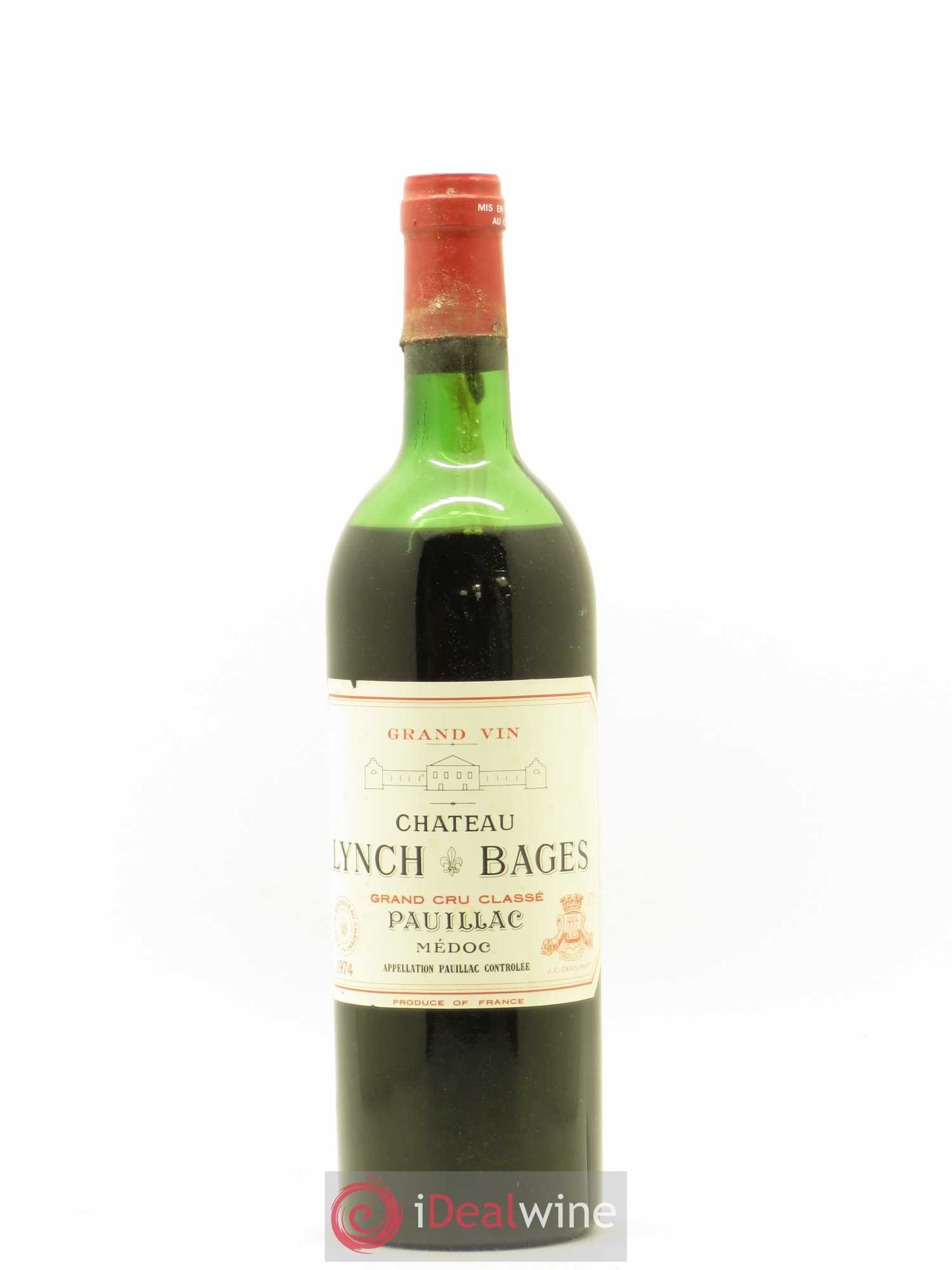 Château Lynch Bages 5ème Grand Cru Classé 1974 - Lot de 1 bouteille - 0