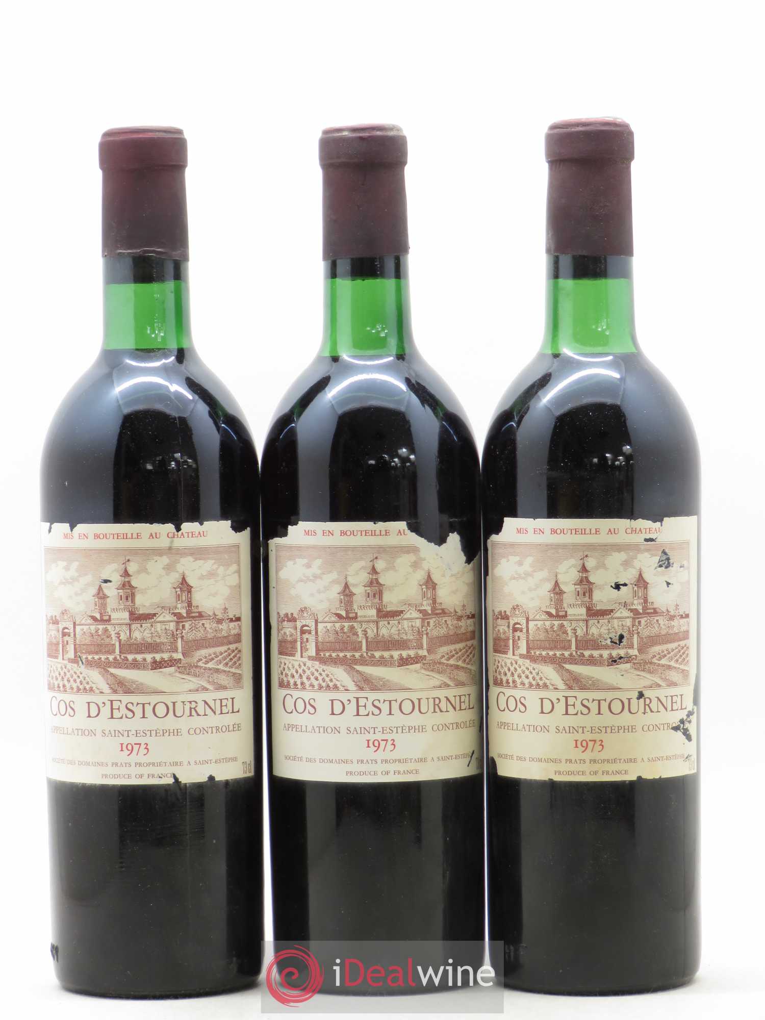 Cos d'Estournel 2ème Grand Cru Classé 1973 - Lot de 3 bouteilles - 0