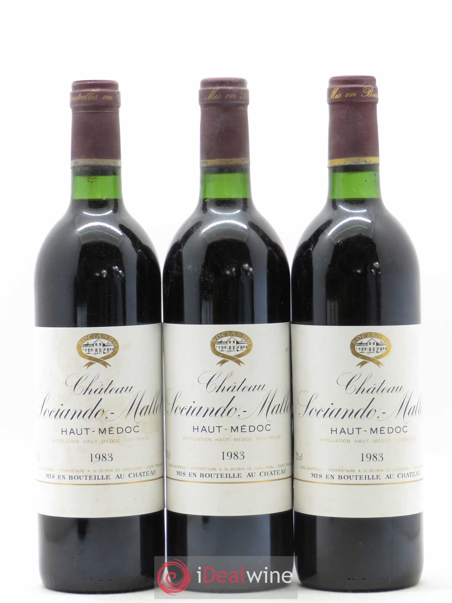 Château Sociando Mallet 1983 - Lot de 6 bouteilles - 1