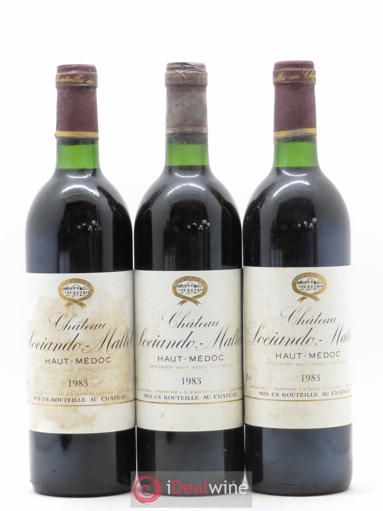 Château Sociando Mallet 1983 - Lot de 6 bouteilles - 1