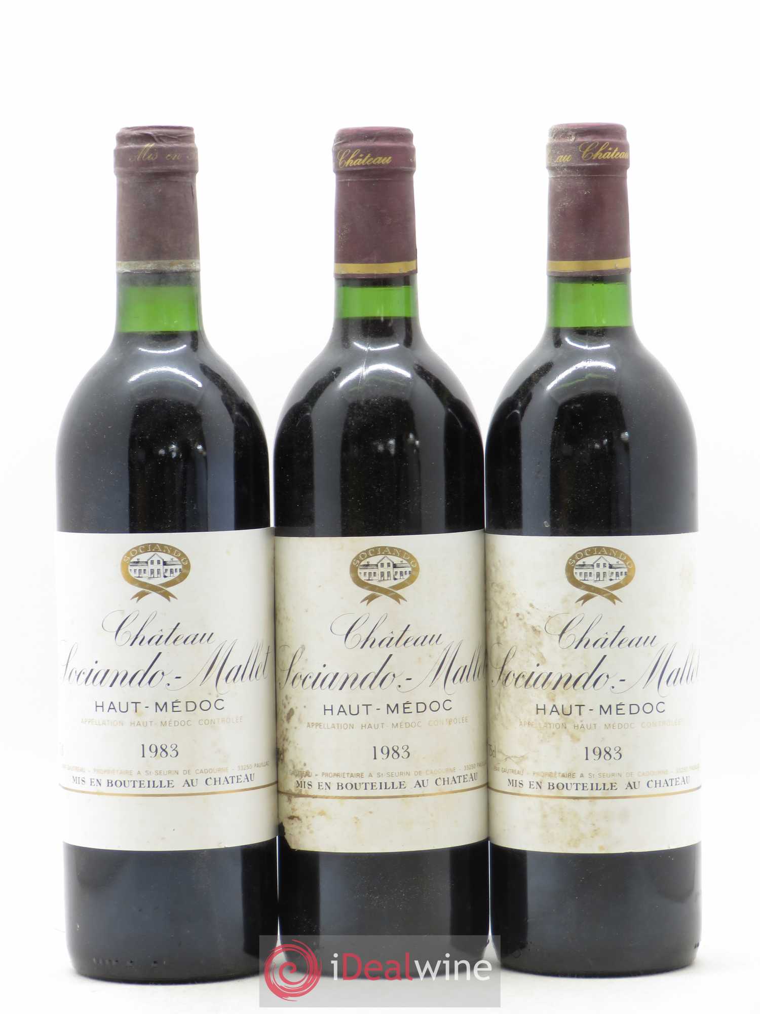 Château Sociando Mallet 1983 - Lot de 6 bouteilles - 2