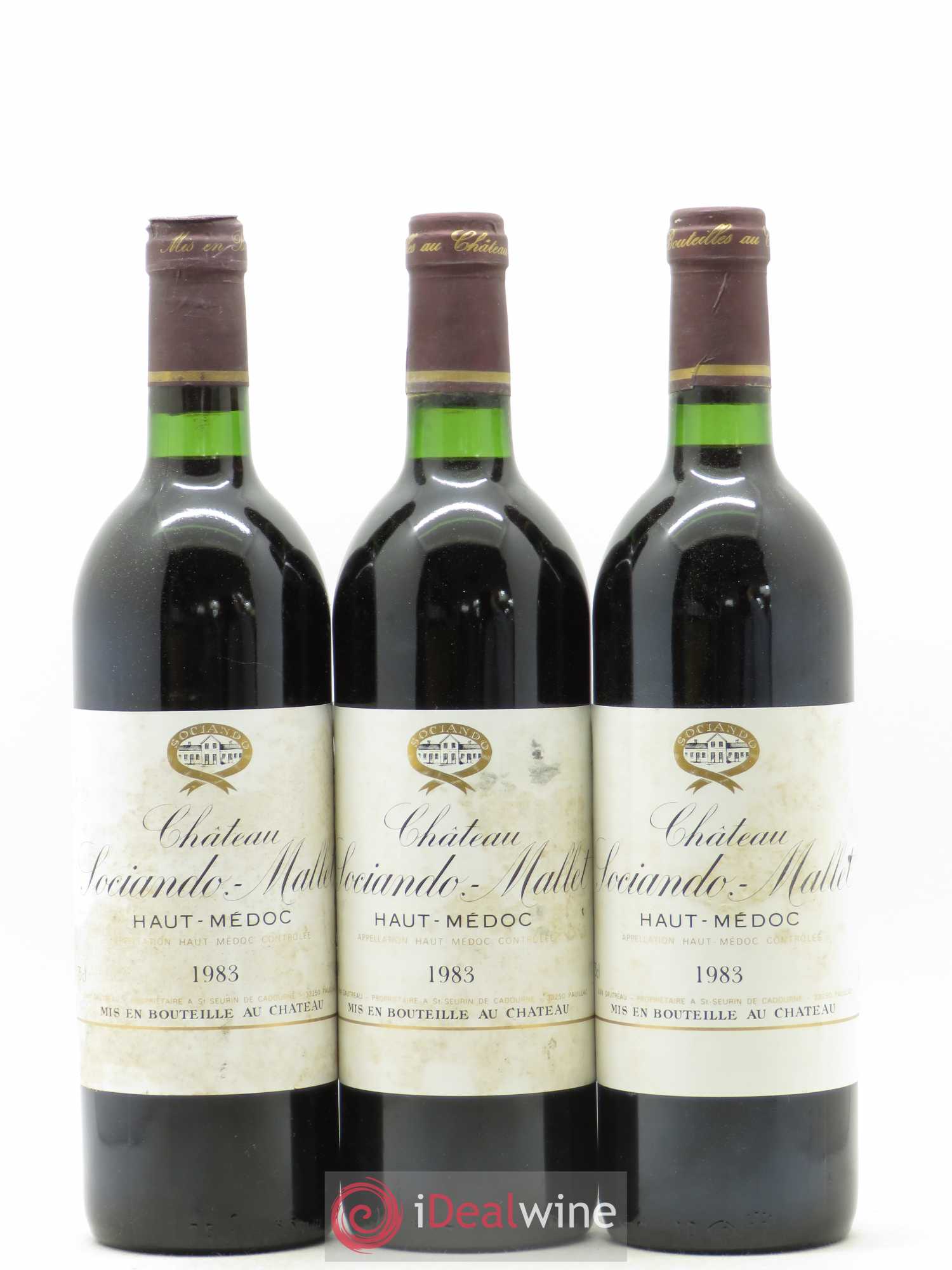 Château Sociando Mallet 1983 - Lot de 6 bouteilles - 2