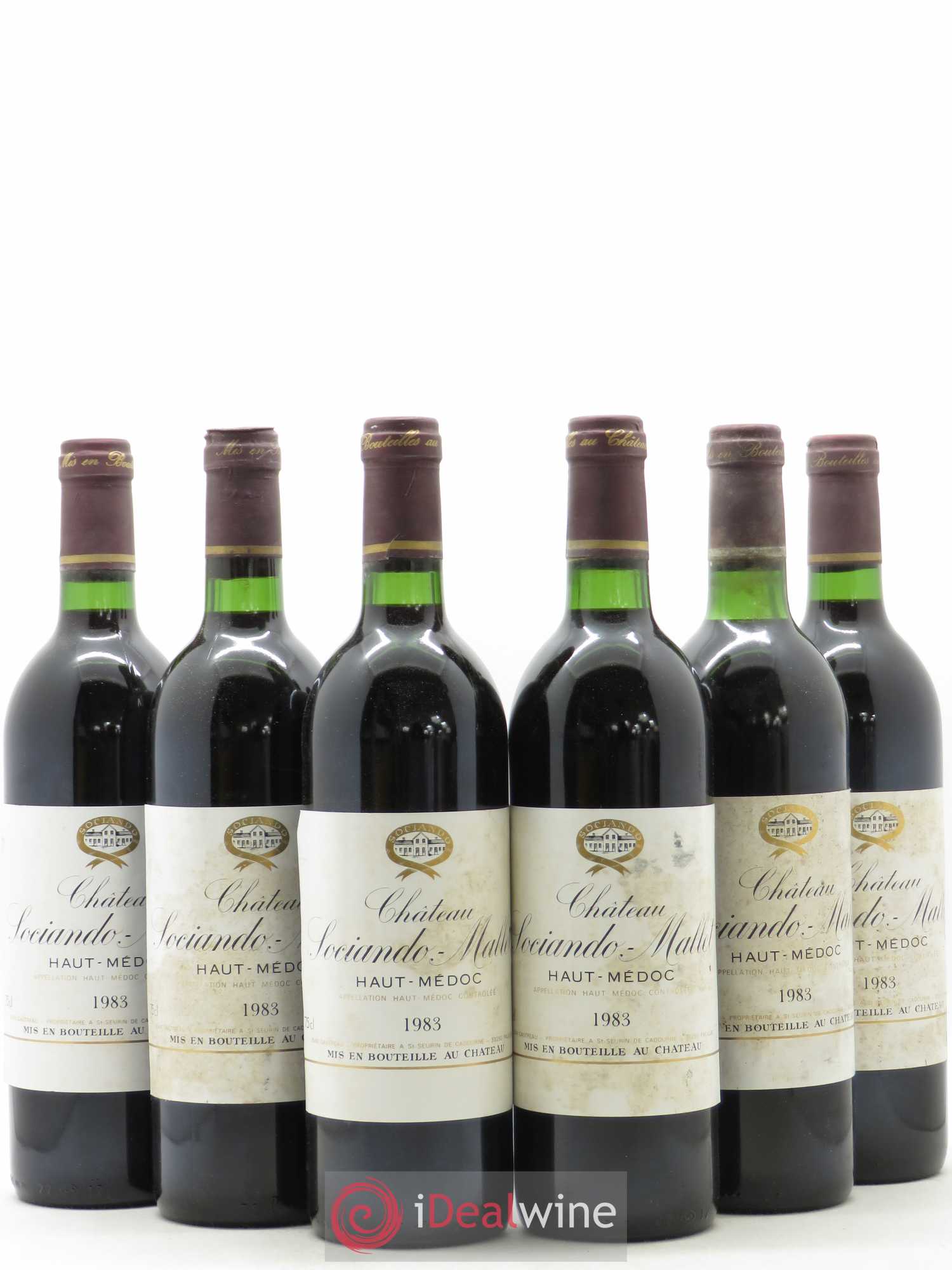 Château Sociando Mallet 1983 - Lot de 6 bouteilles - 0
