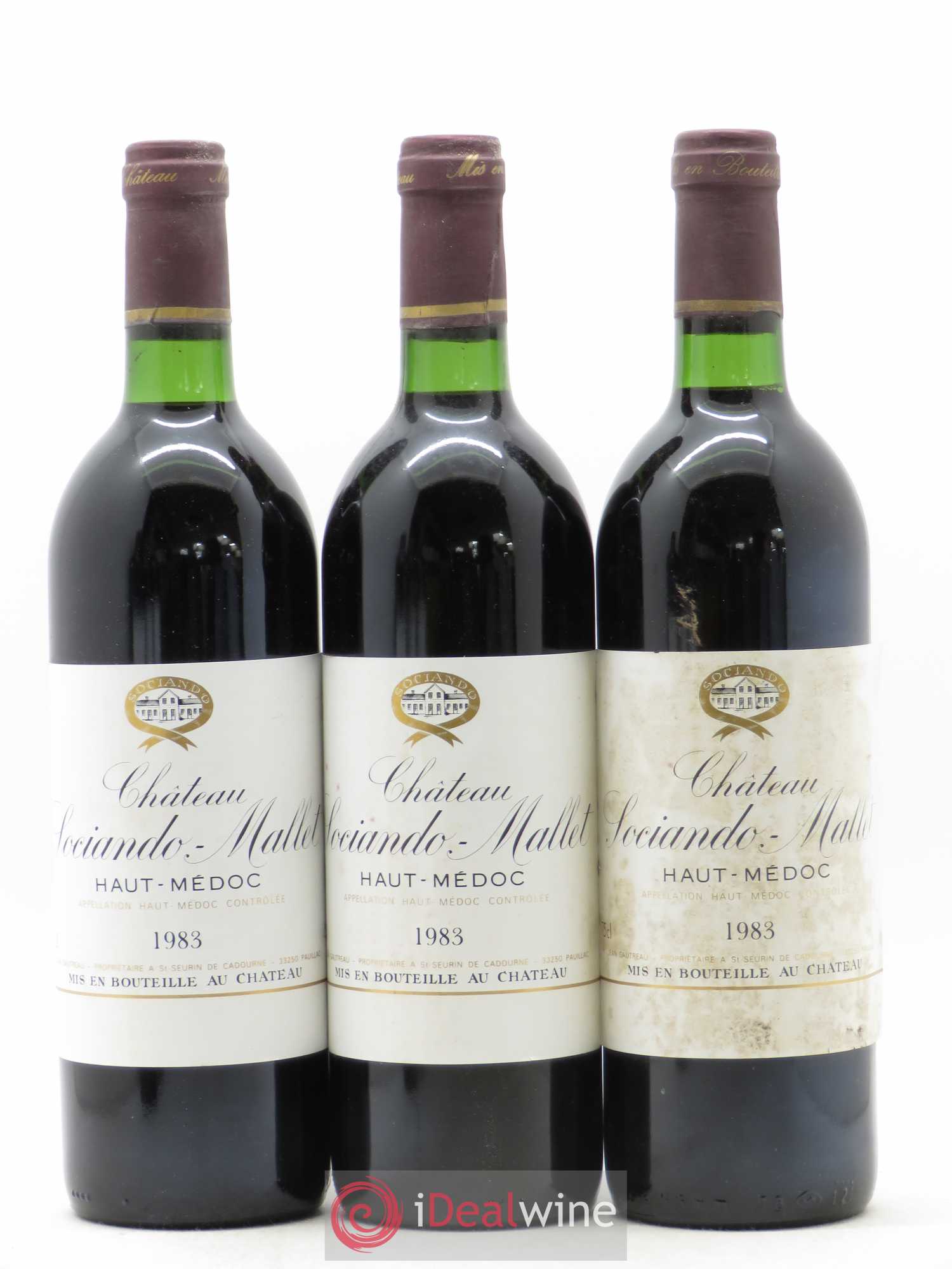 Château Sociando Mallet 1983 - Lot de 6 bouteilles - 1