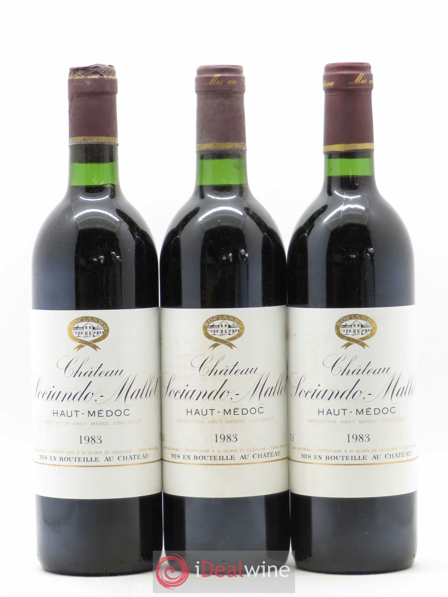 Château Sociando Mallet 1983 - Lot de 6 bouteilles - 2