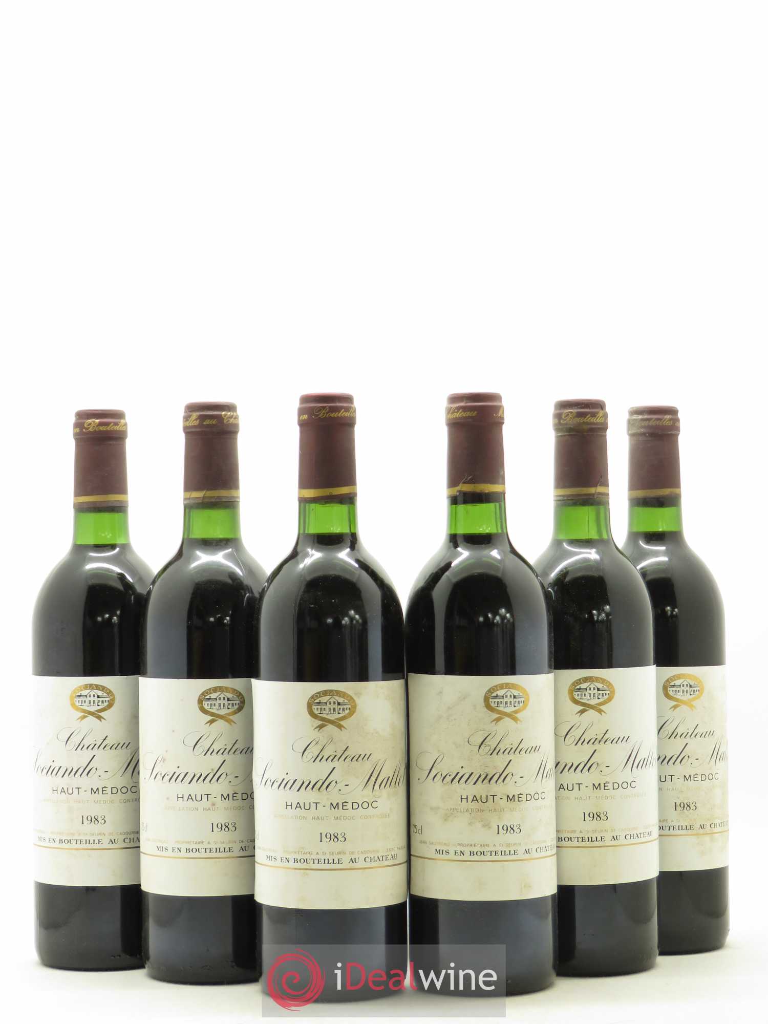 Château Sociando Mallet 1983 - Lot de 6 bouteilles - 0